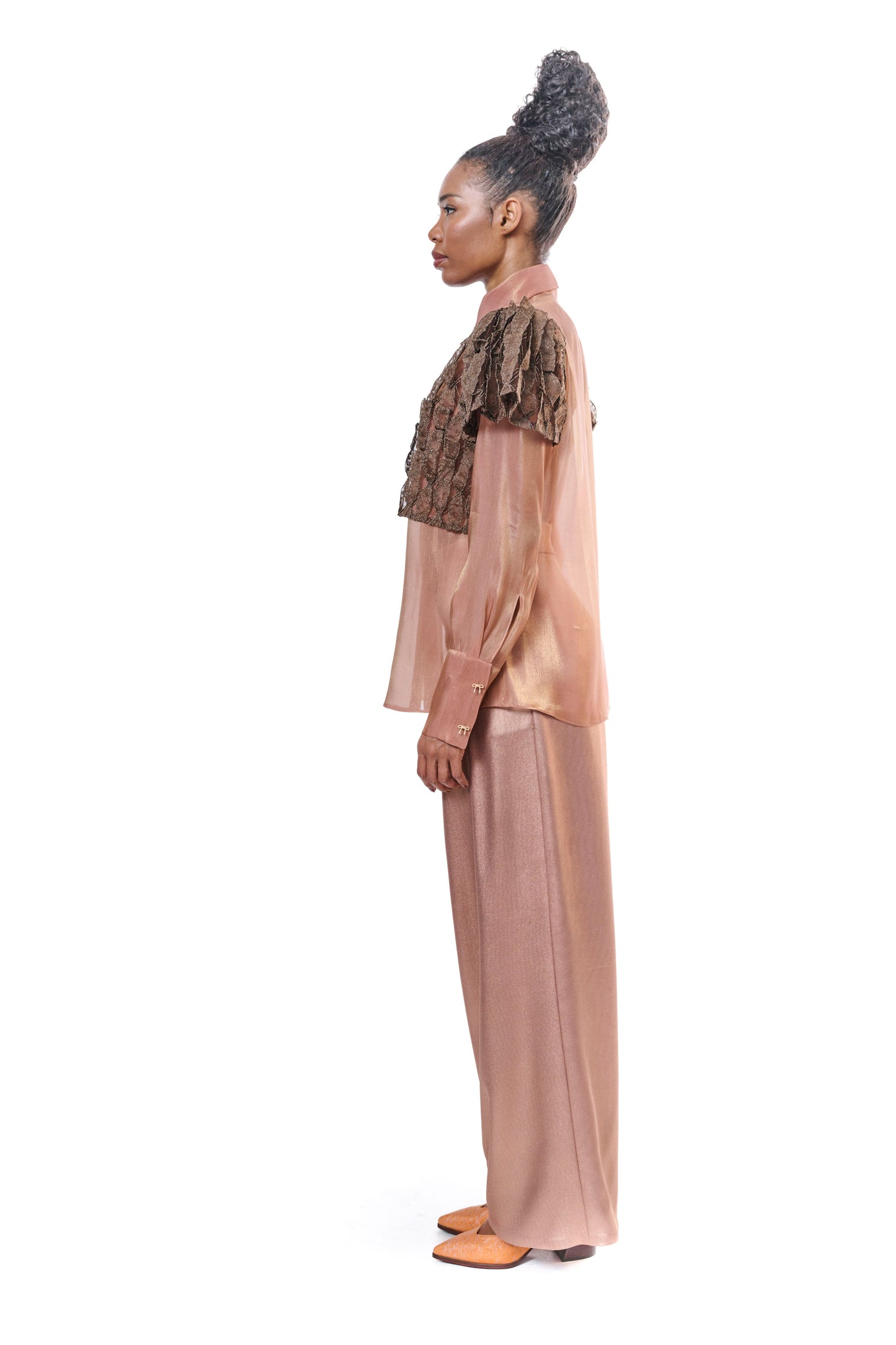Handmade Blouse Bronze Embroidery Unique