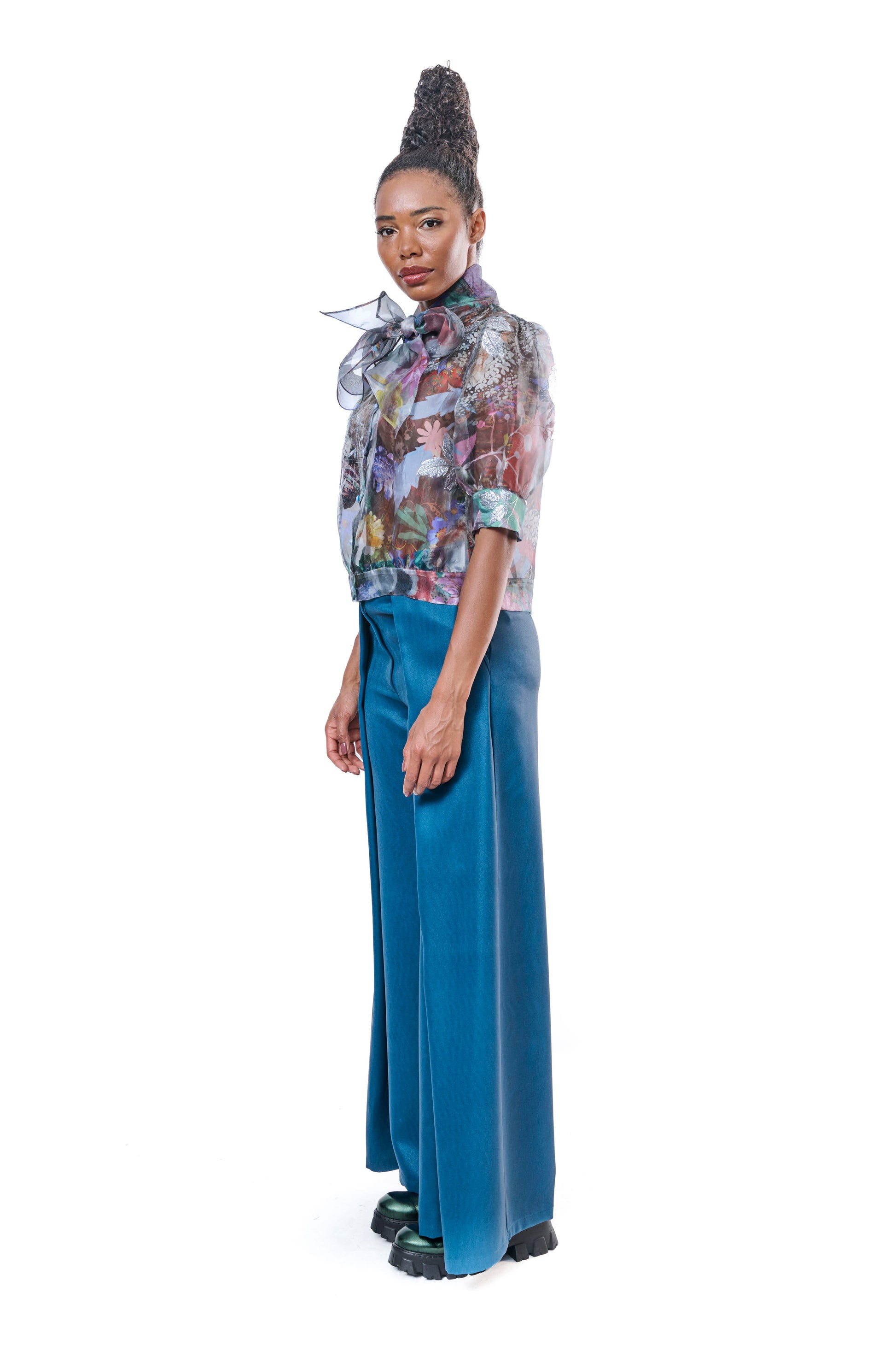 Blouse Embroidery Organza 3D