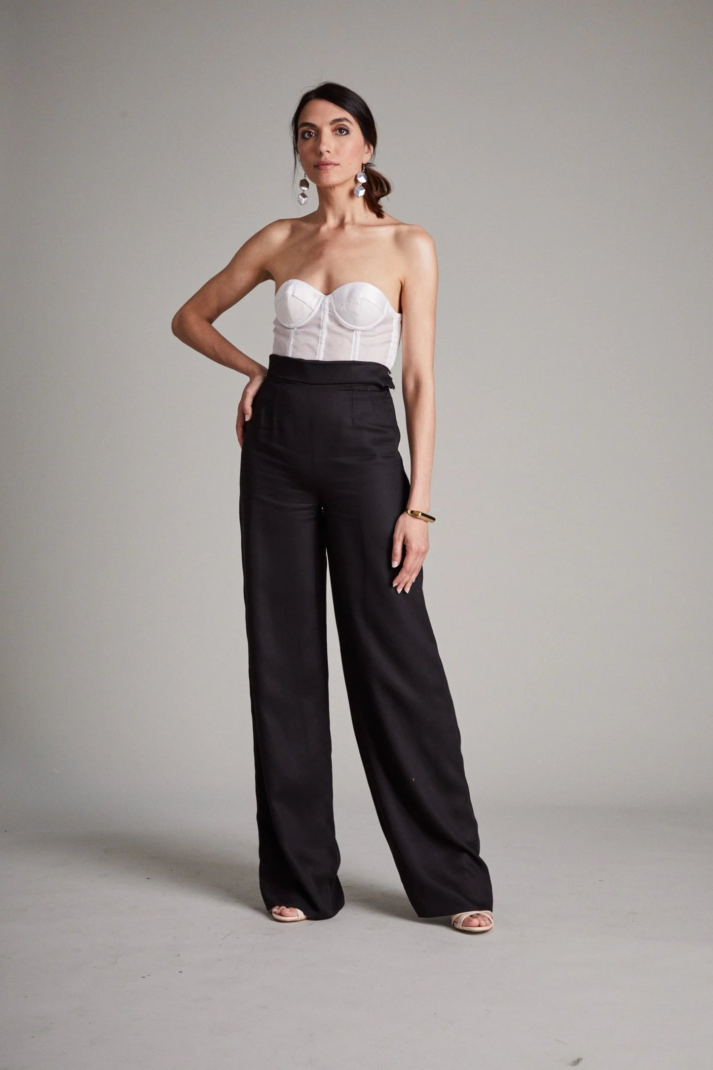 Black Wide Leg Trousers