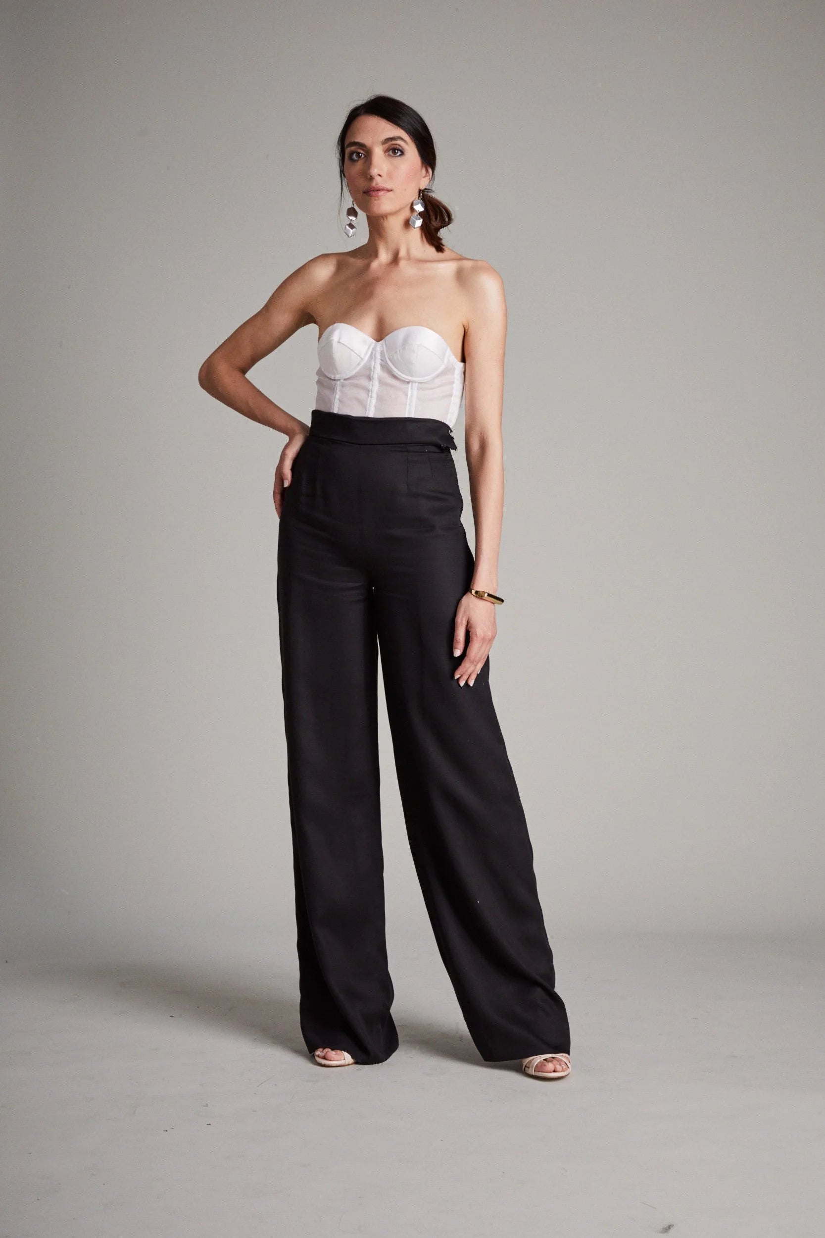 Black Wide Leg Trousers