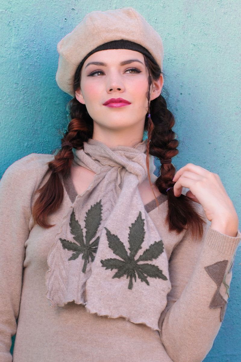 Reversible Cashmere Beret-Browns