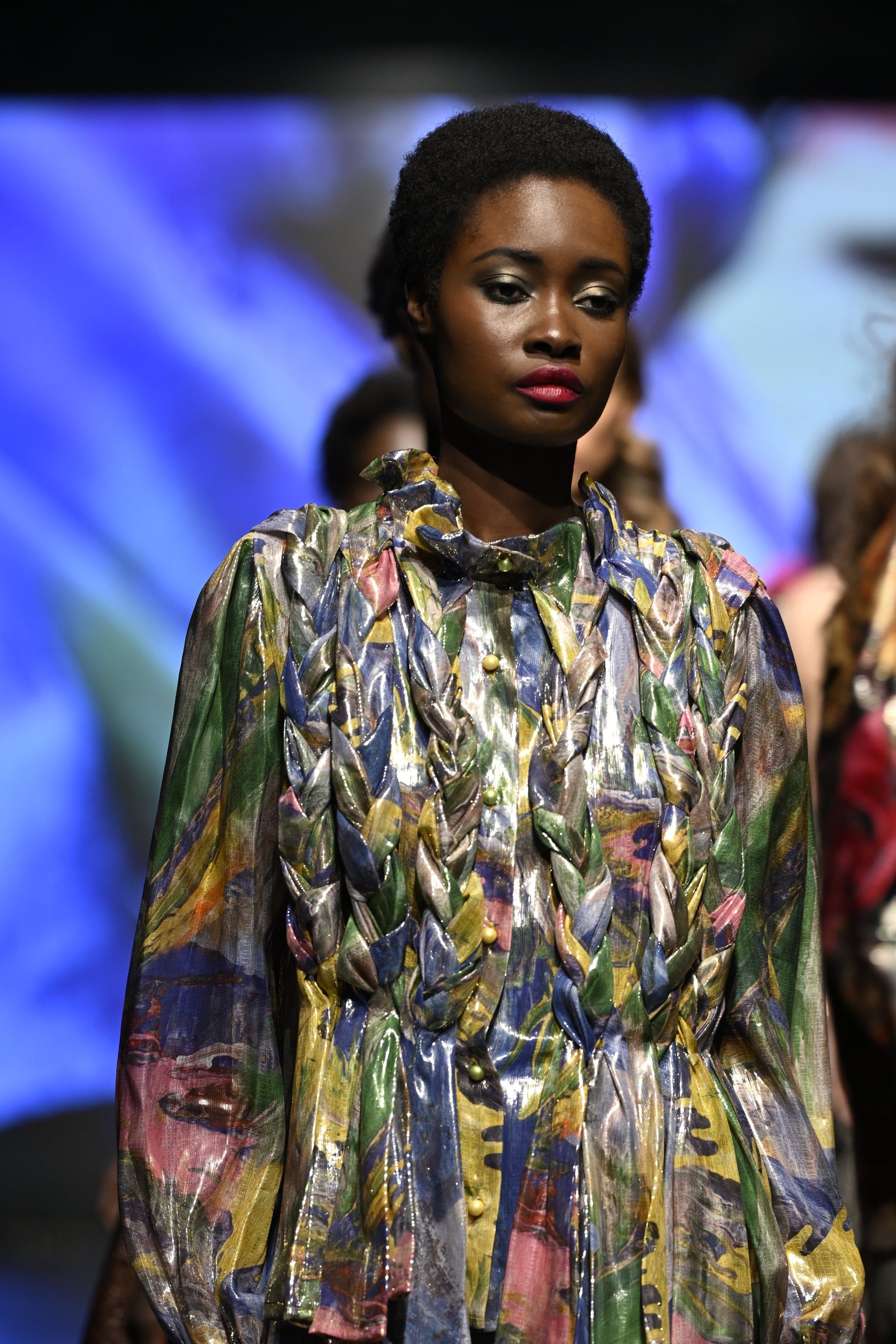 Set Blouse Pants Silk Runway Paris