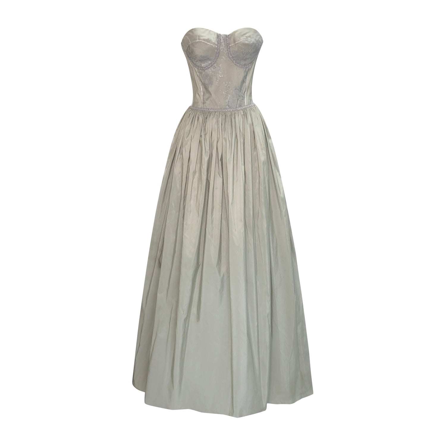 Petra Pewter Metallic Gown
