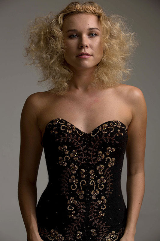 Isadora Bustier-Vintage Beaded Wool
