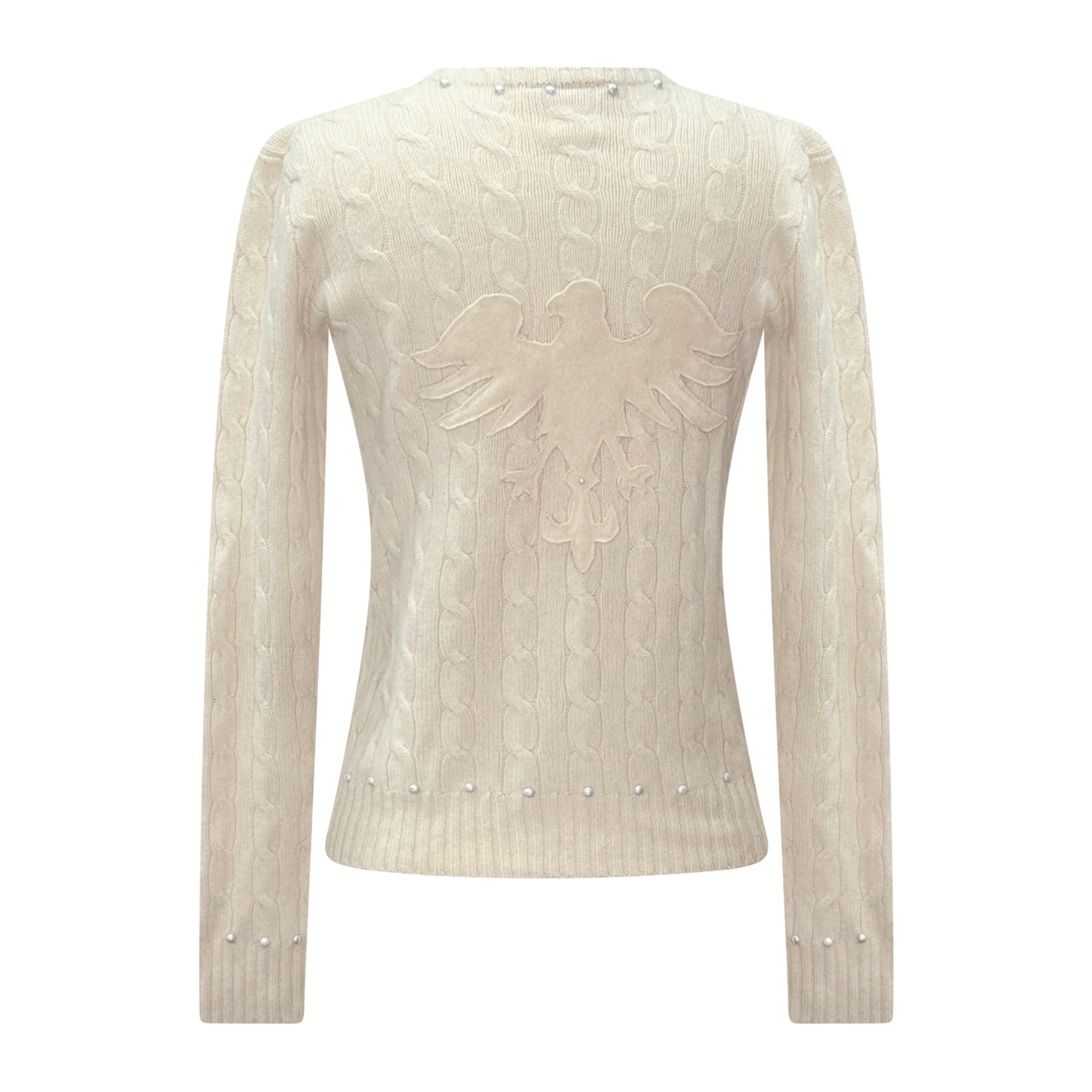 Eagle Shield Cardigan-Off White