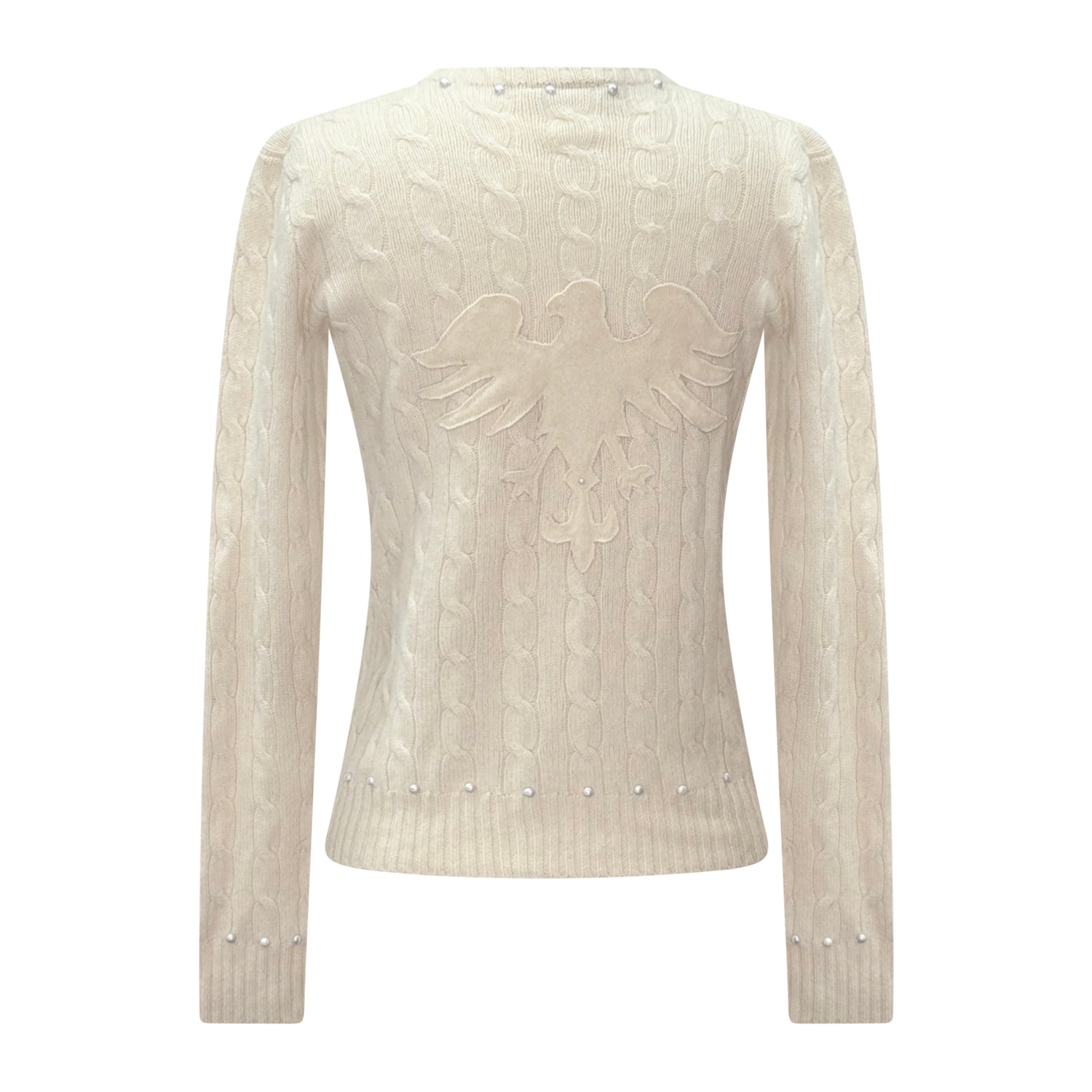Eagle Shield Cardigan-Off White