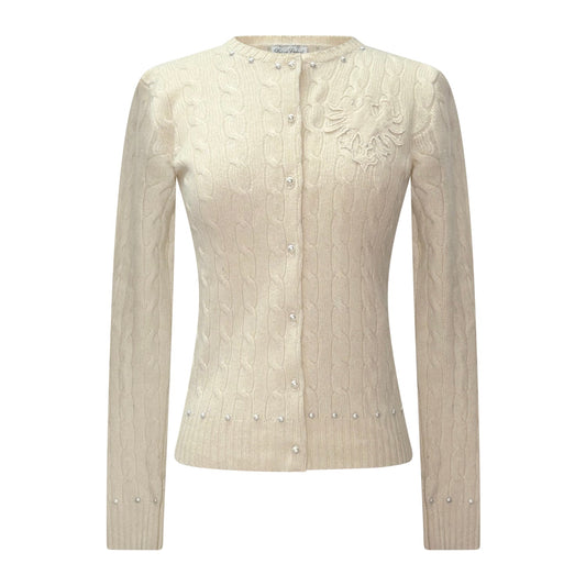 Eagle Shield Cardigan-Off White