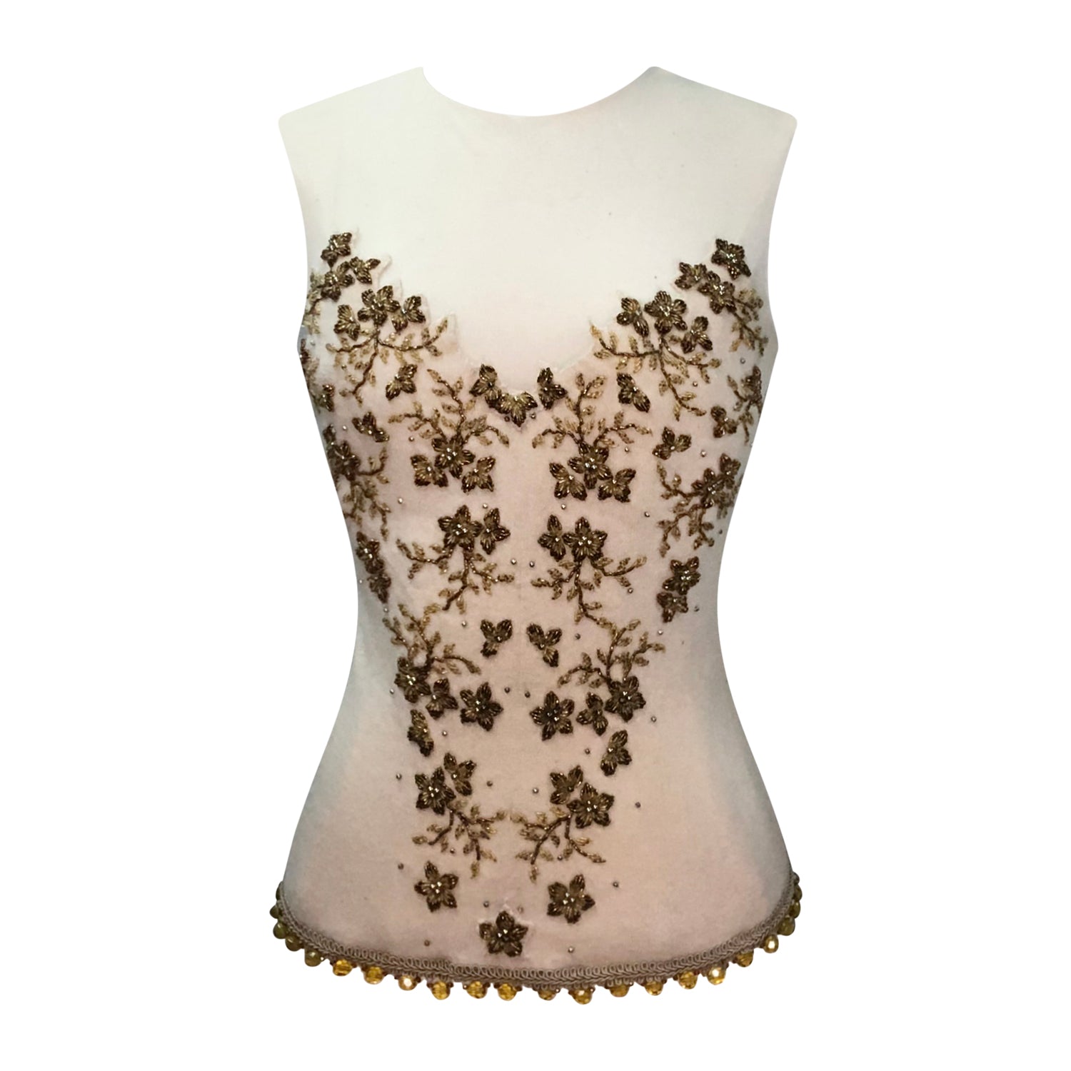 Floria Bustier-Vintage Beaded Wool