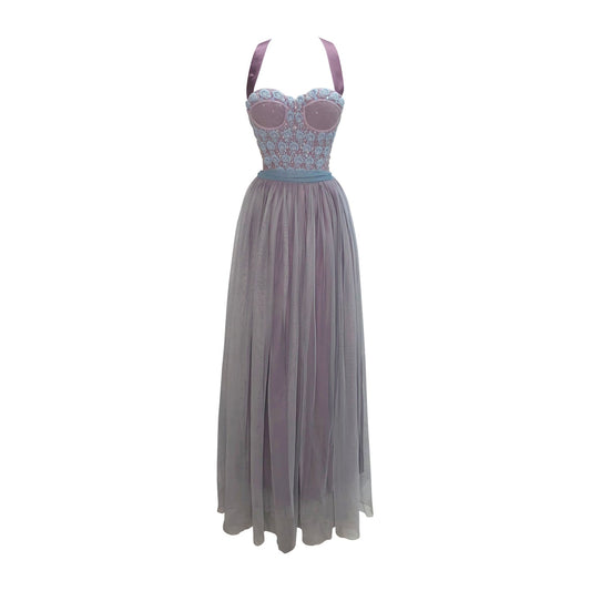 Ava Lavender Beaded Gown