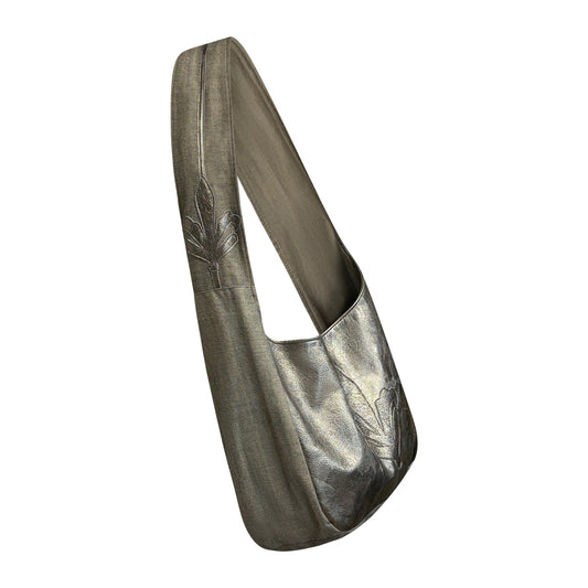Eva Metallic Leather & Denim Tote