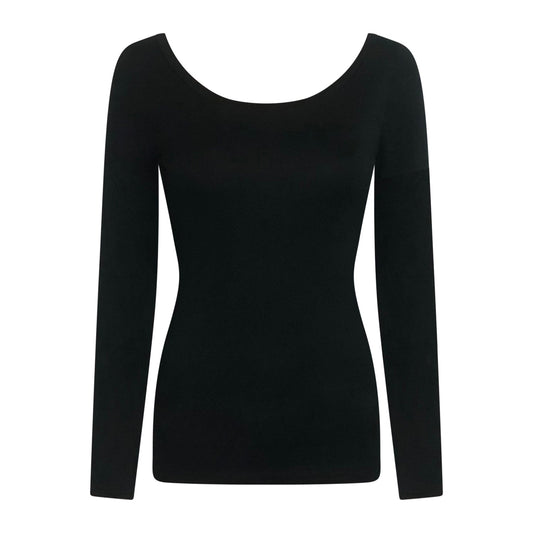 Martha Longsleeve Boatneck-Black