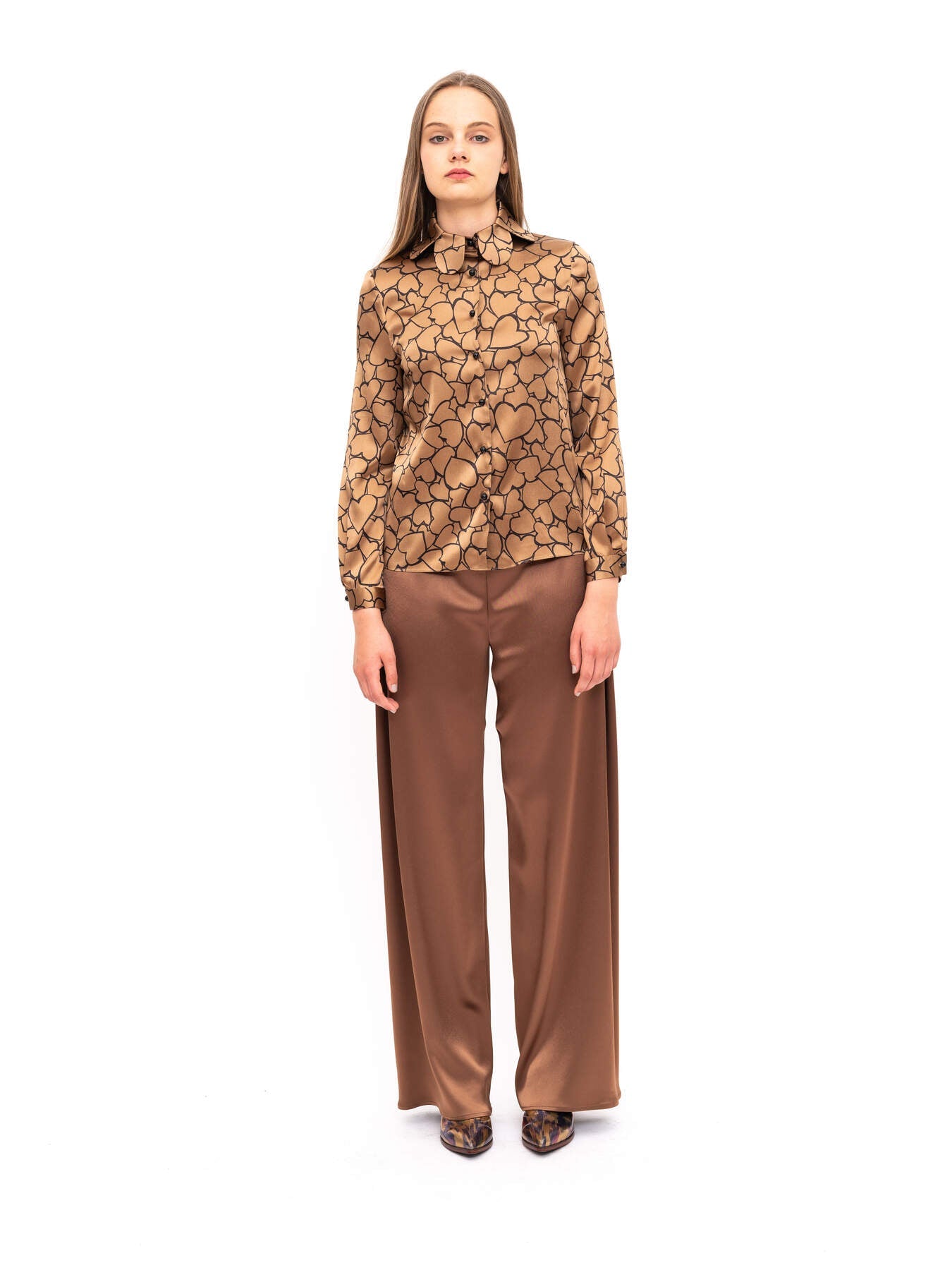 Pants Brown Silk