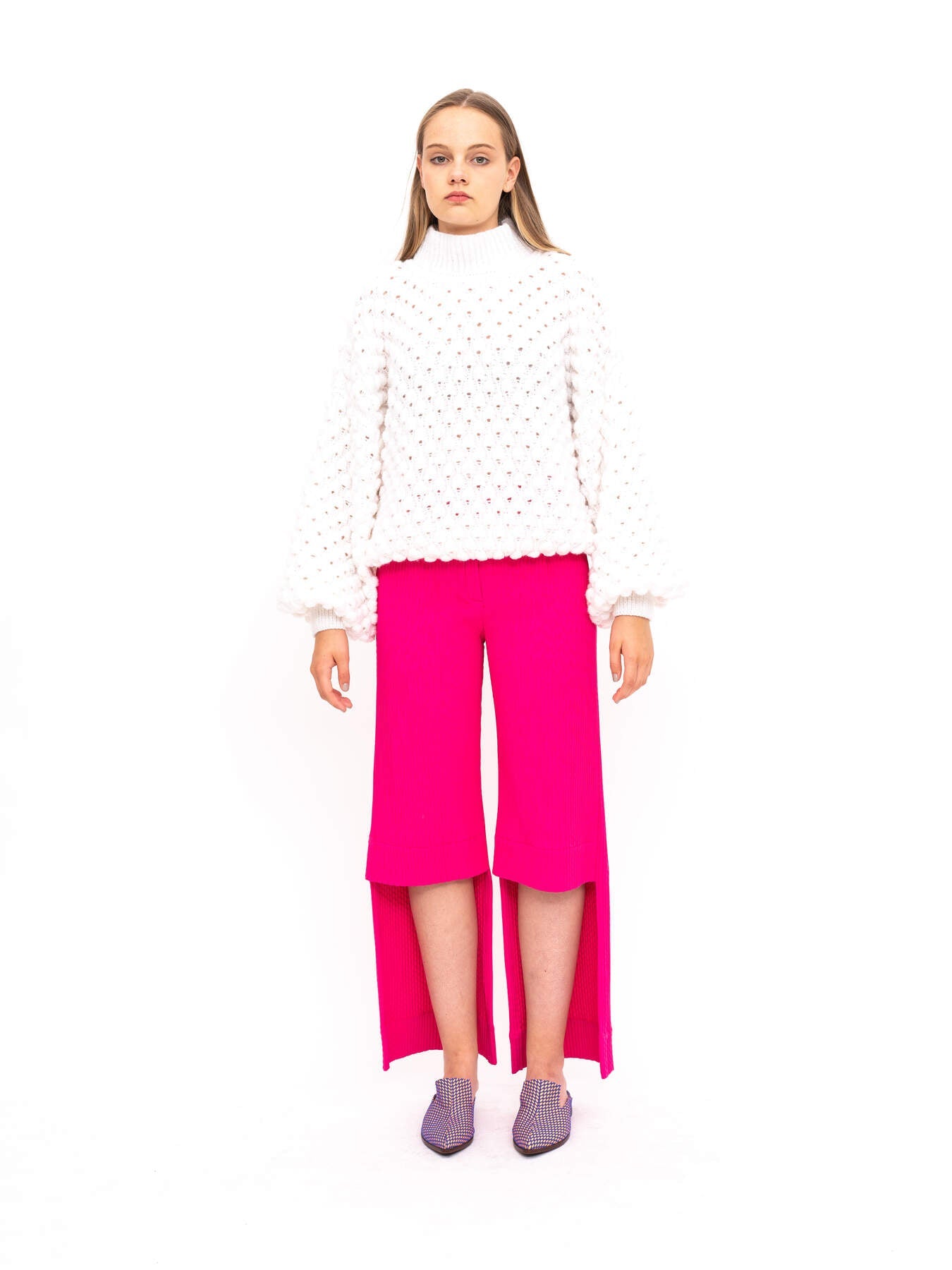 Handmade Pullover White Oversize