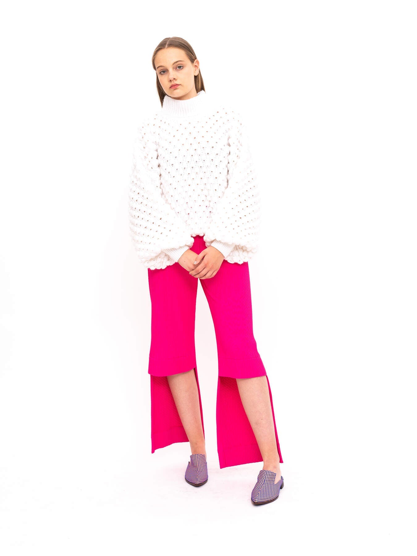 Handmade Pullover White Oversize