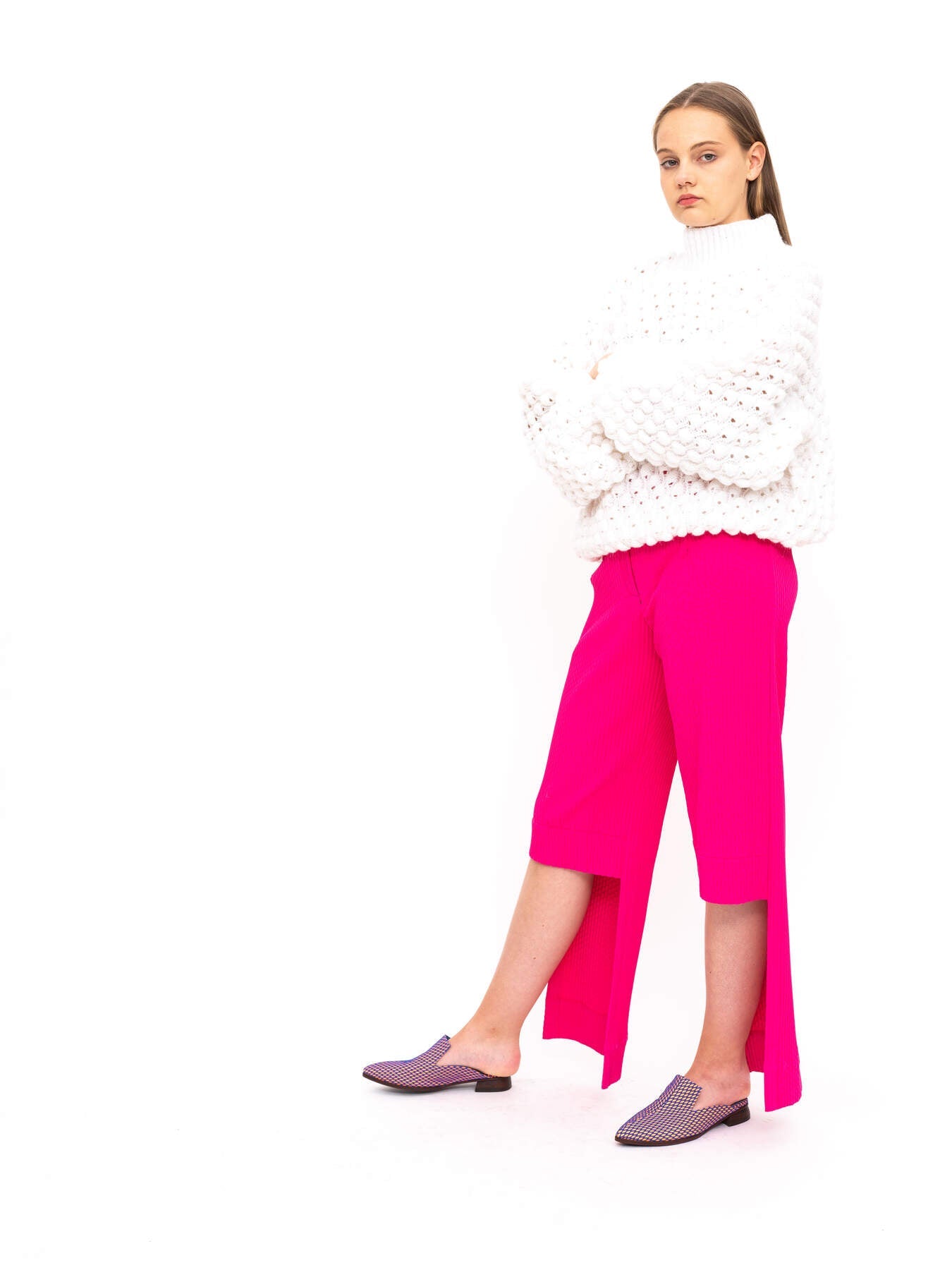 Handmade Pullover White Oversize
