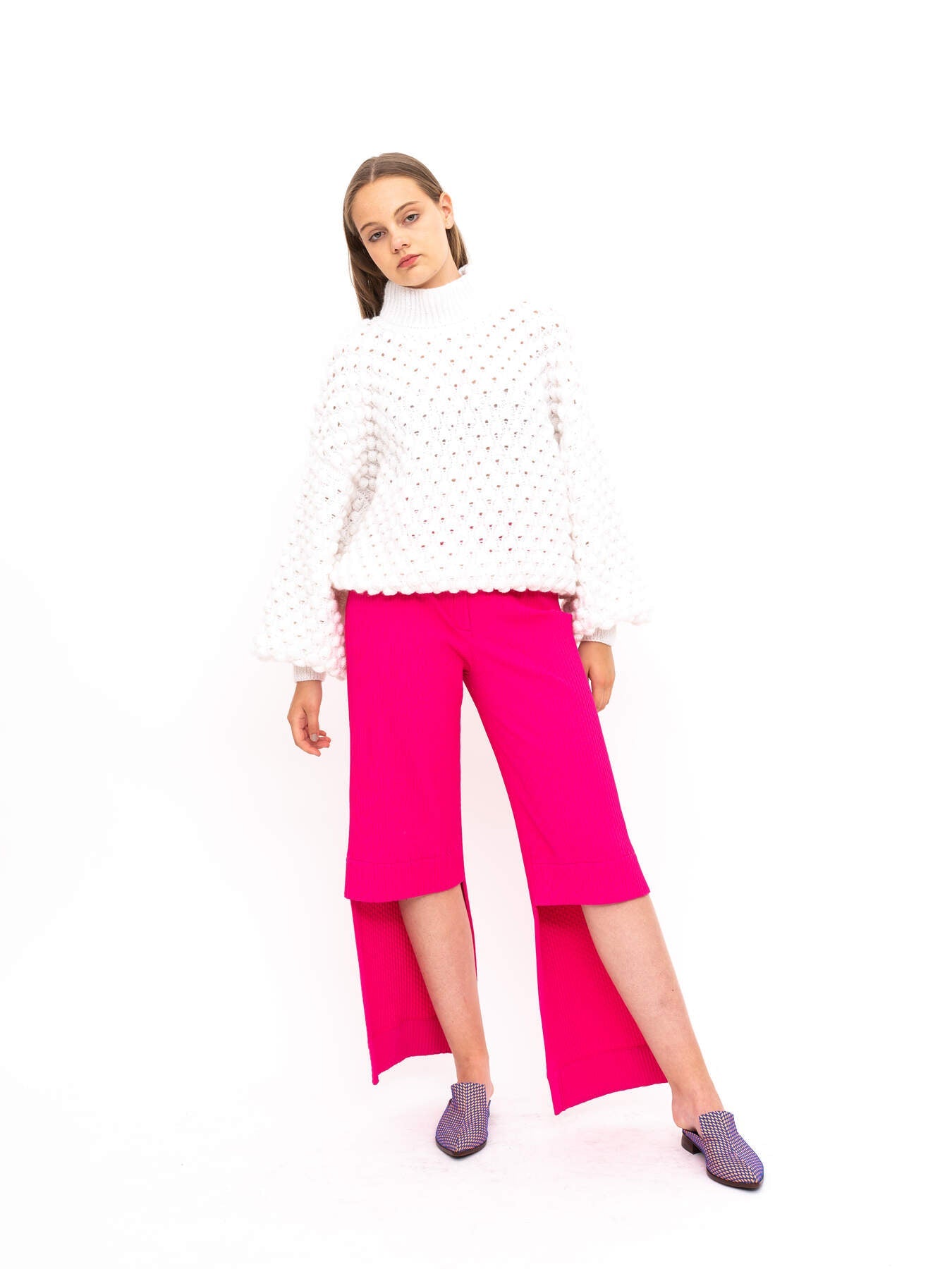 Handmade Pullover White Oversize