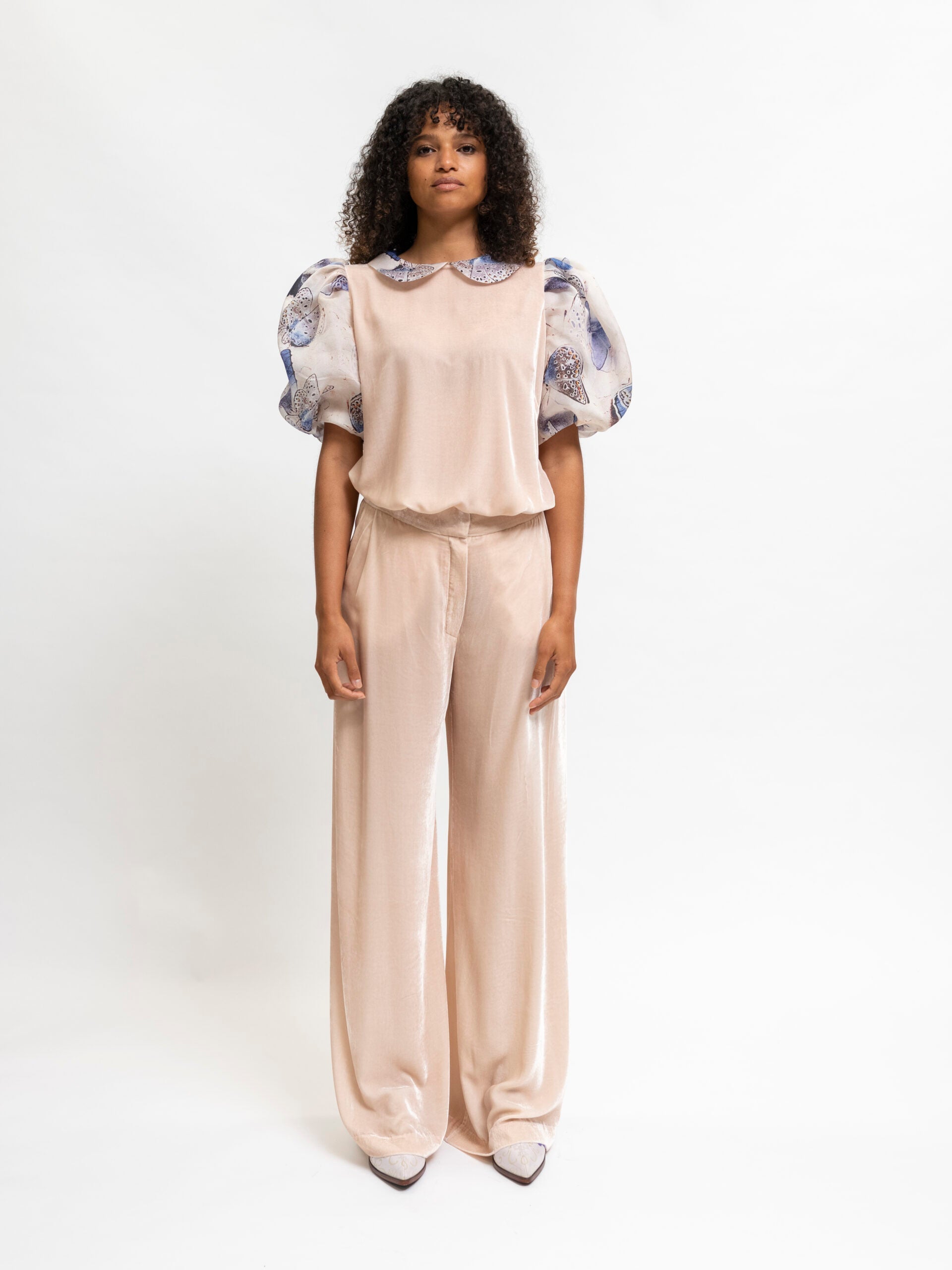 Puff Sleeve Blouse and Pants