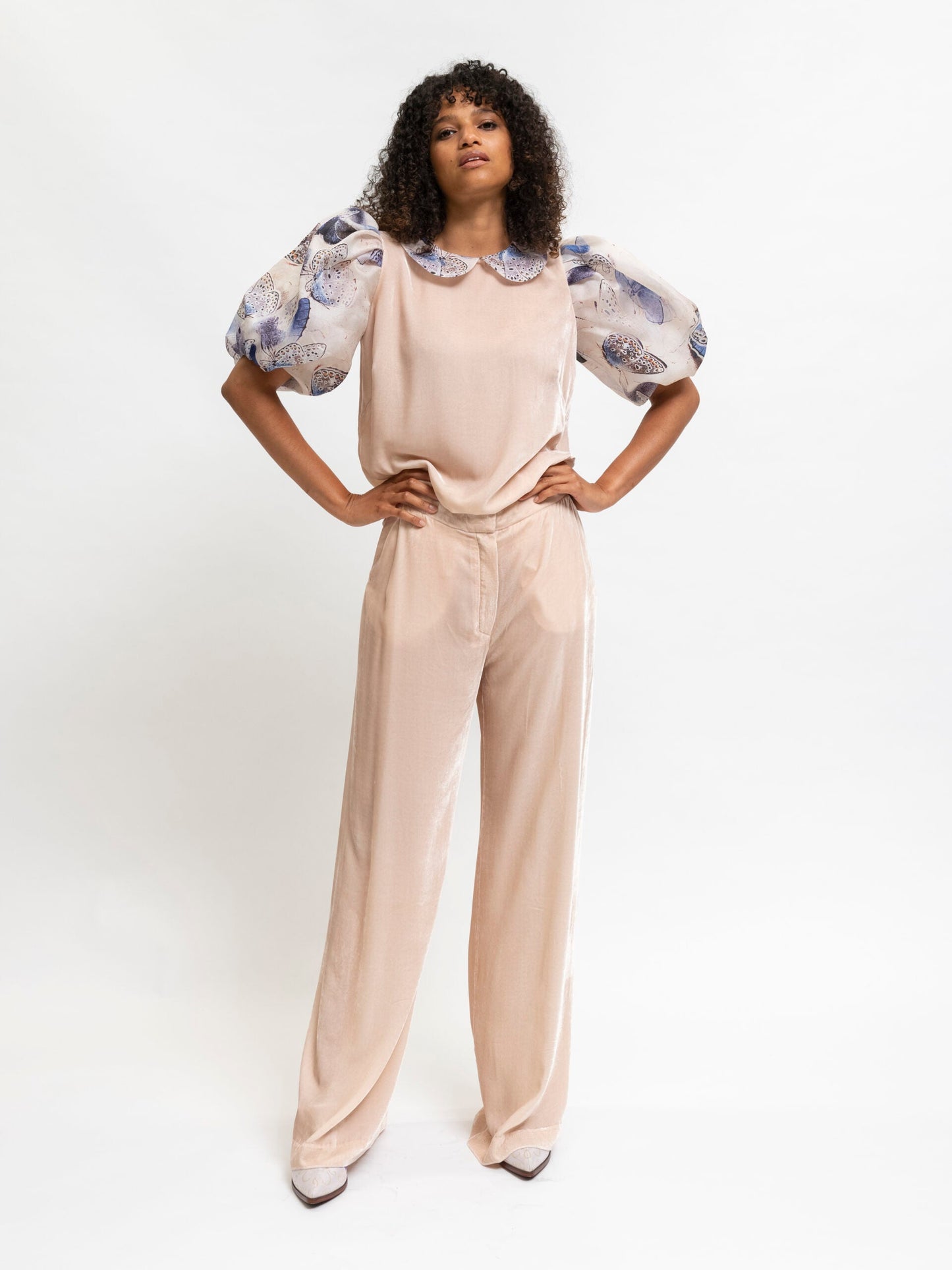Puff Sleeve Blouse and Pants
