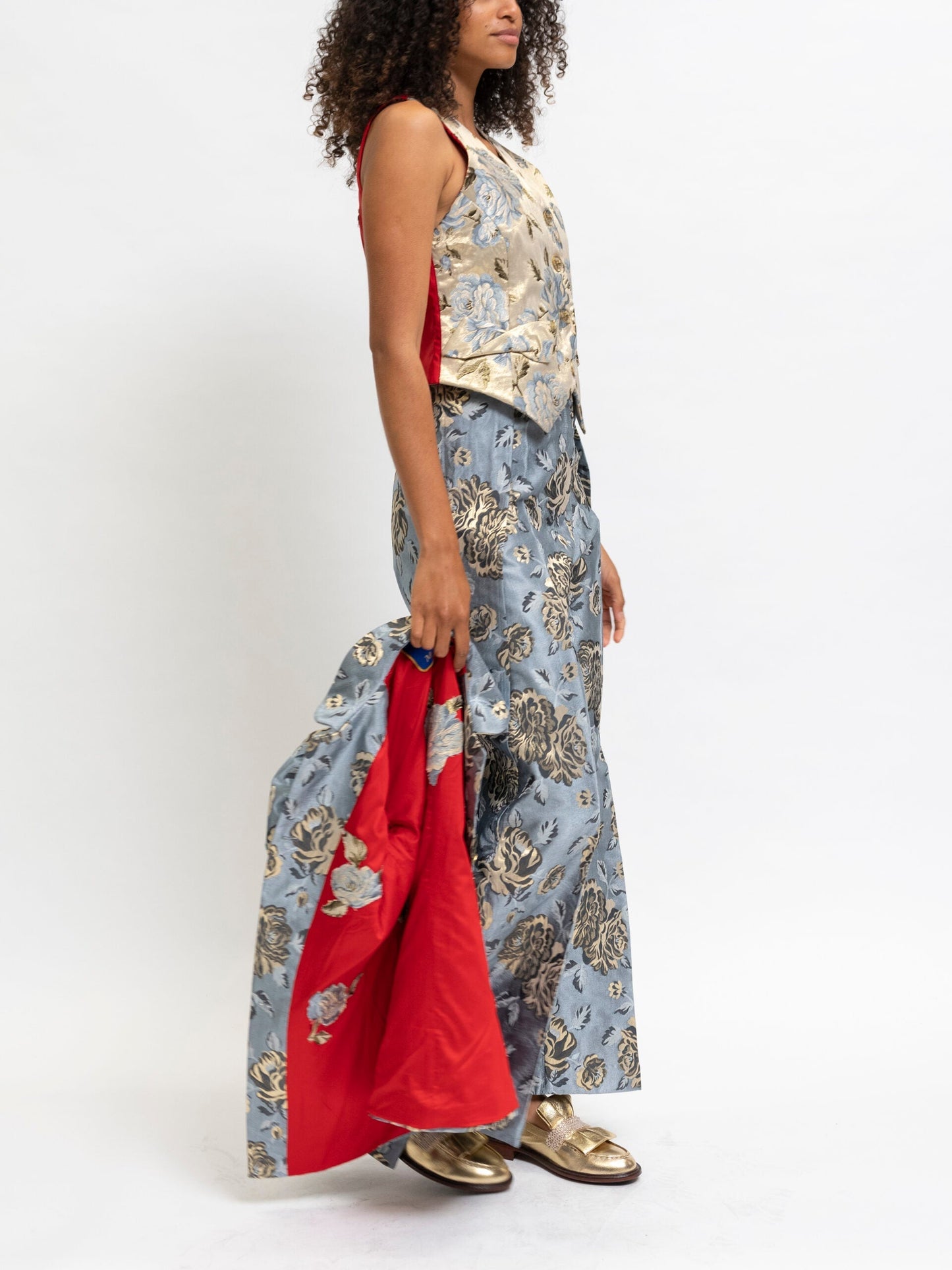 Pants Floral Blue Palazzo