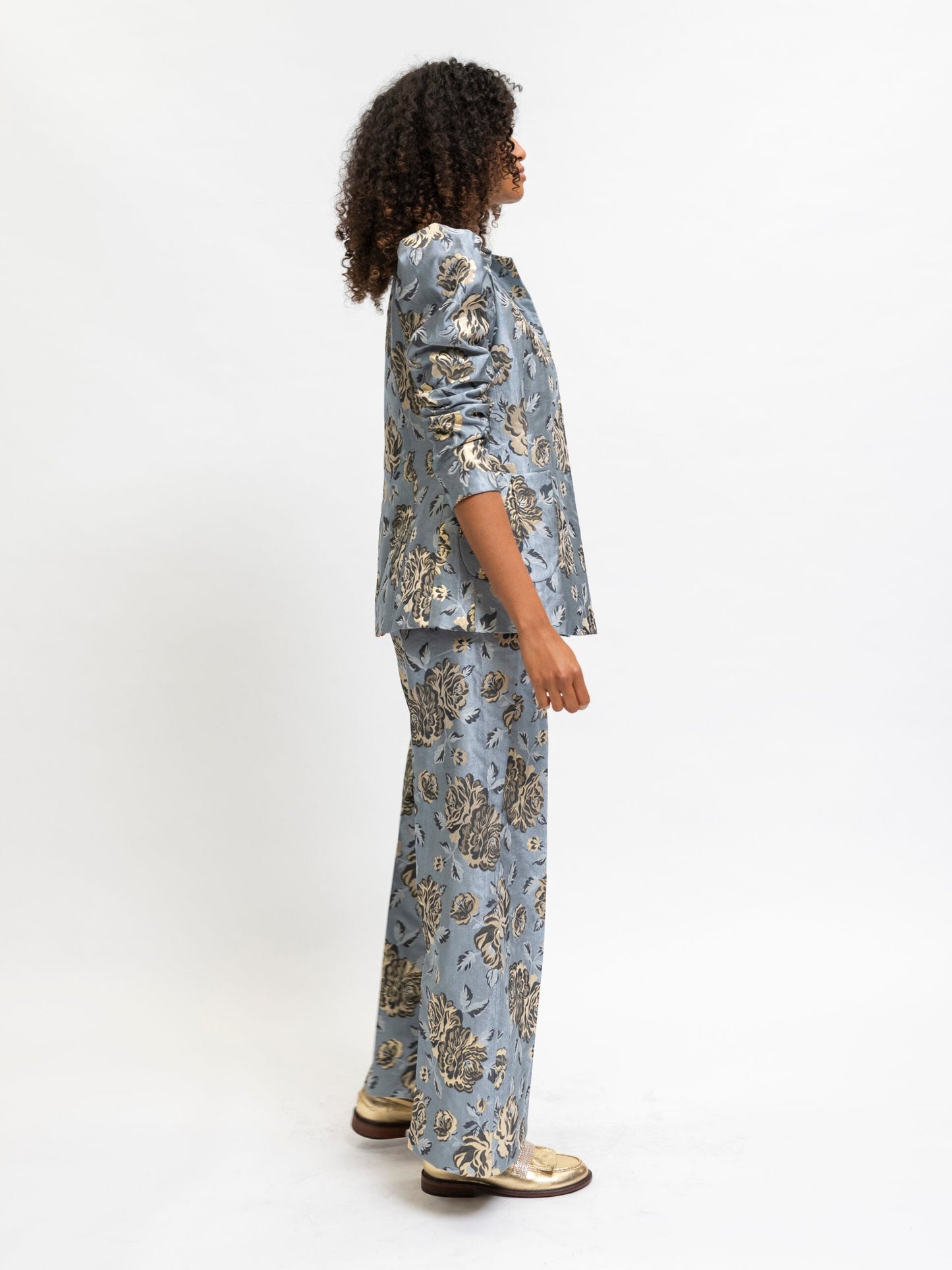 Pants Floral Blue Palazzo