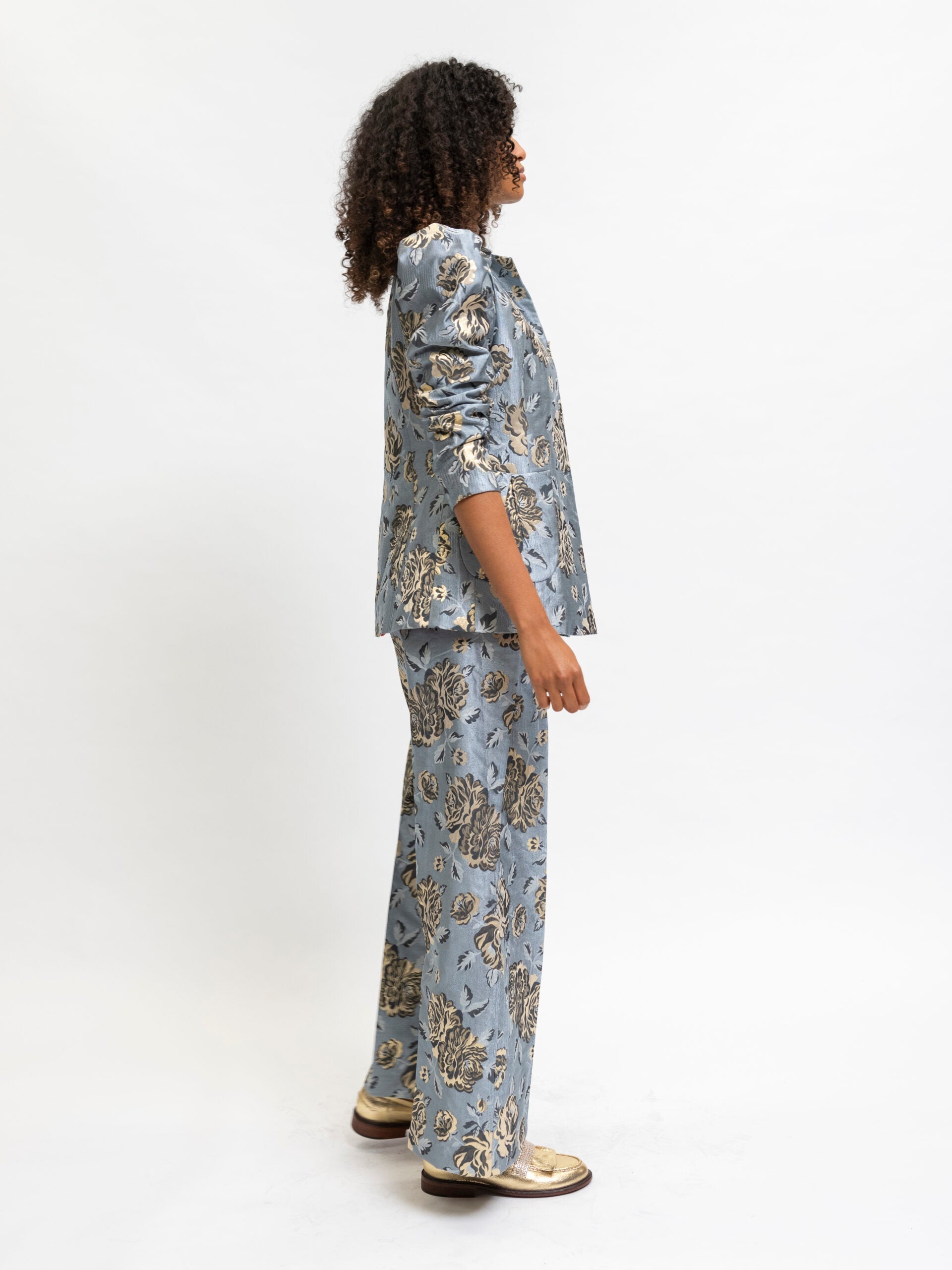 Pants Floral Blue Palazzo