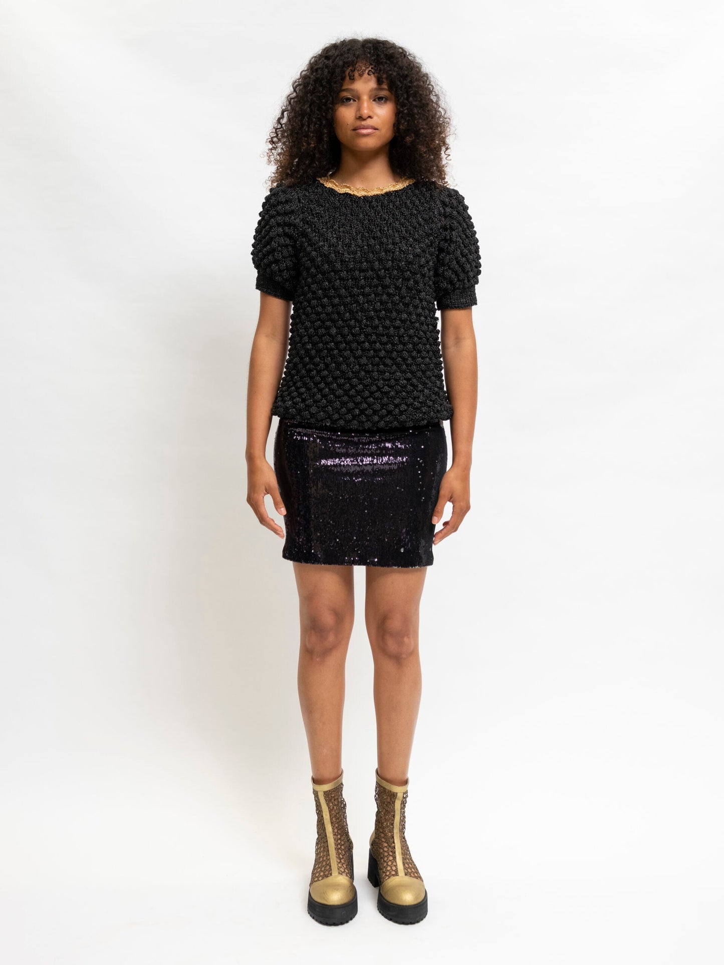Hand knitted top