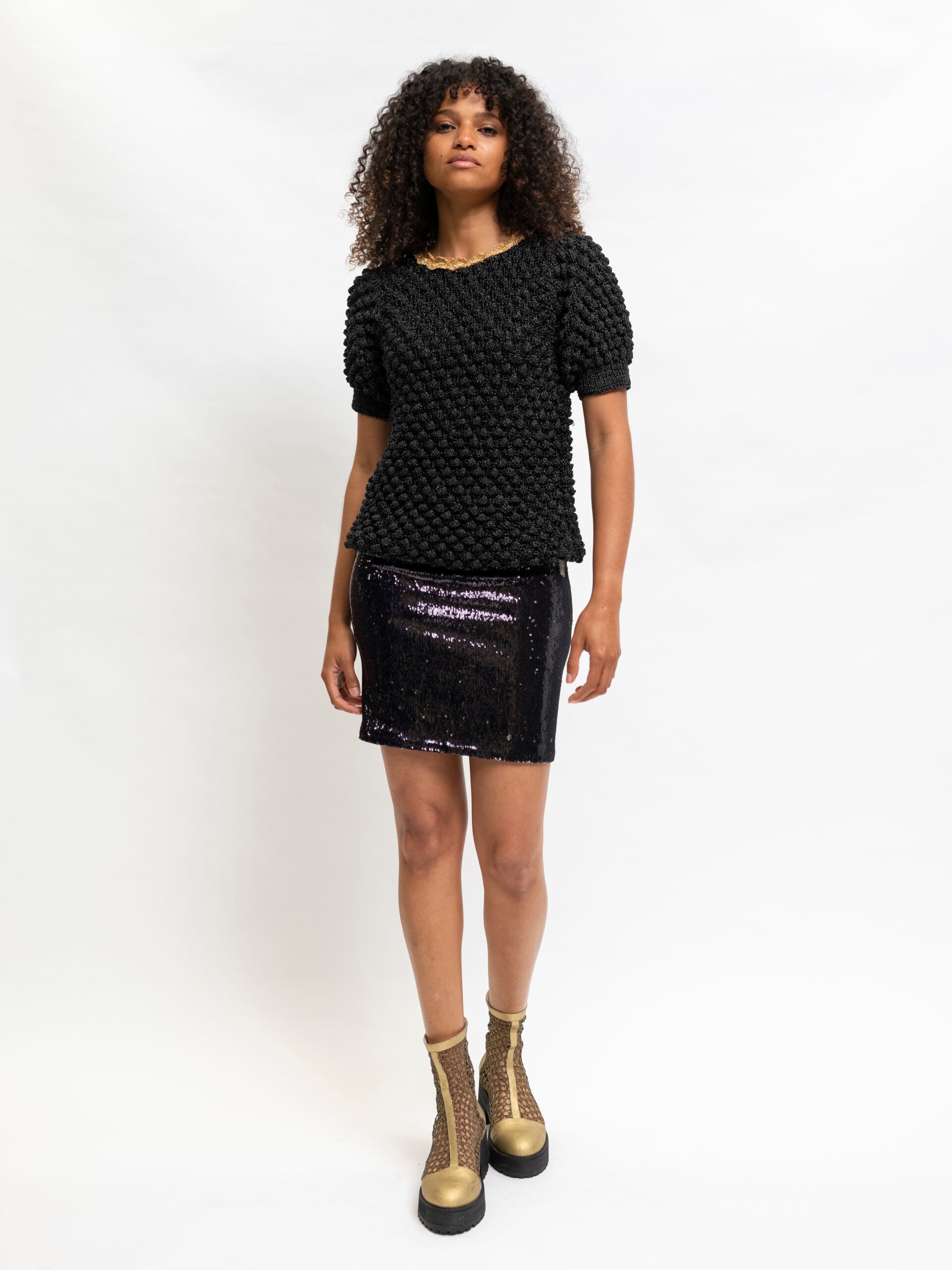 Hand knitted top