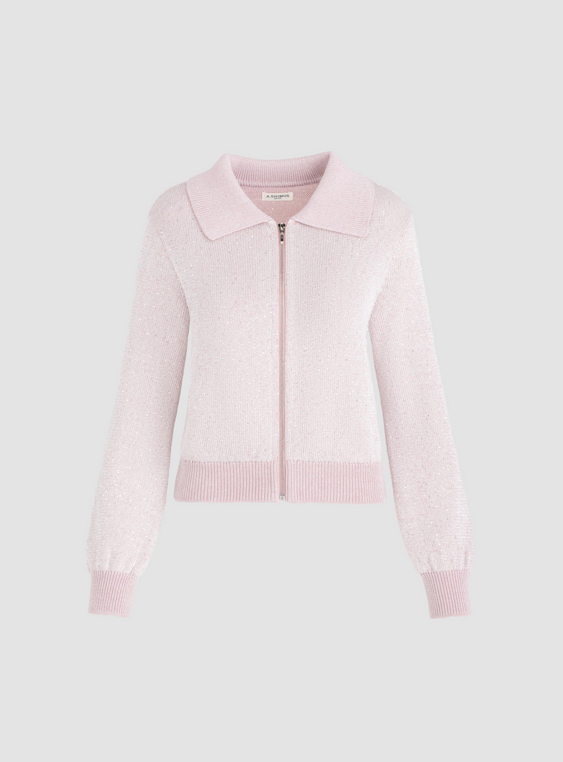 Sequin-Kissed Cotton Cardigan