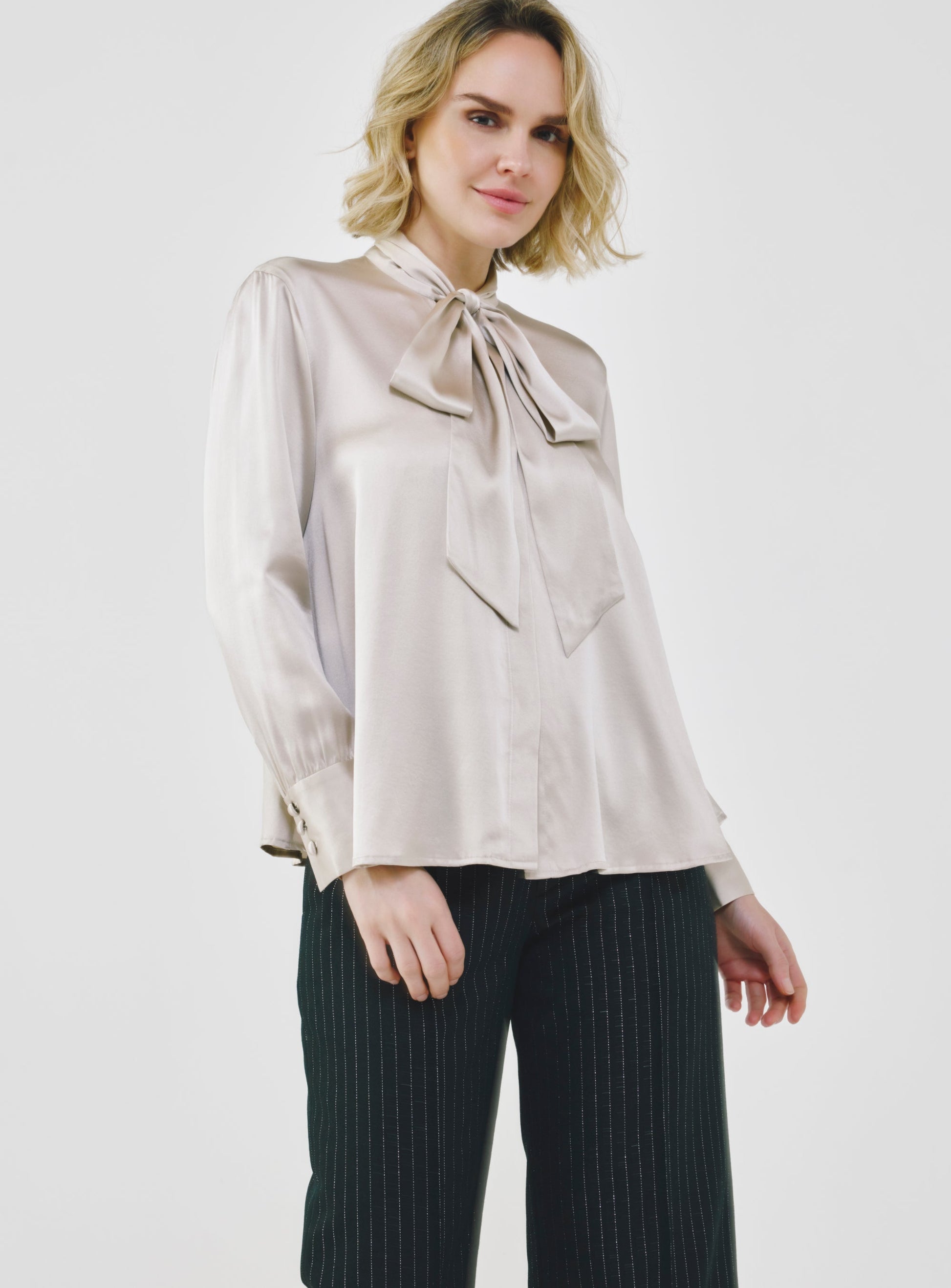 Silk Bow Blouse