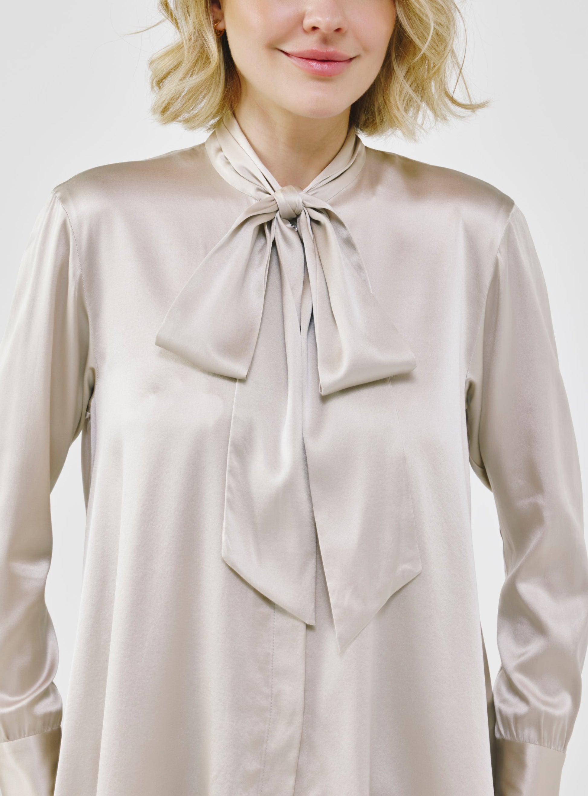 Silk Bow Blouse