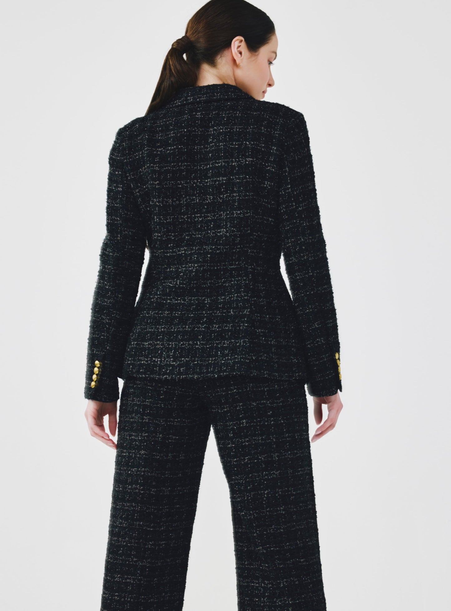 Single-Breasted Fancy Tweed Jacket