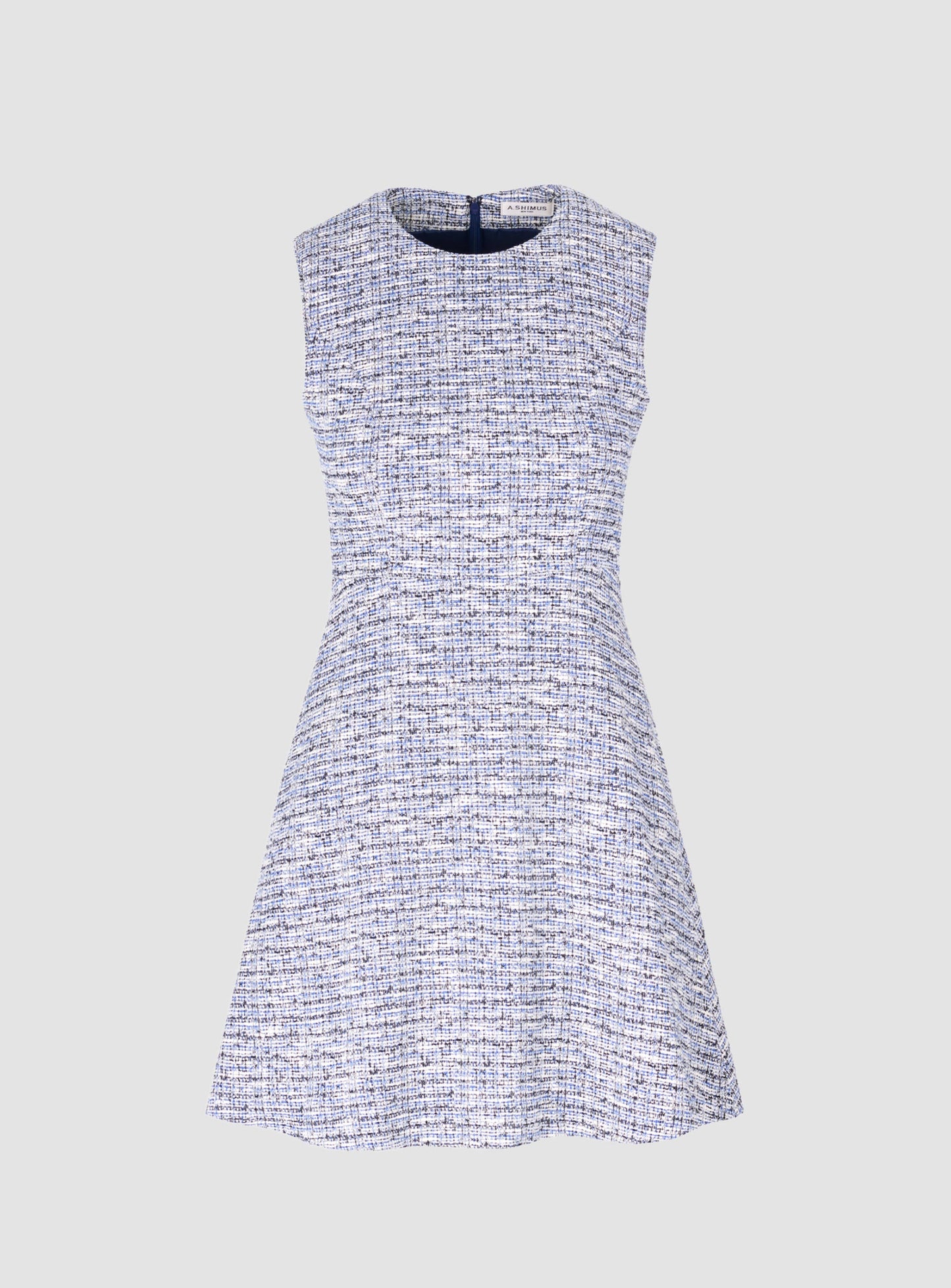 Sleeveless Cotton Tweed Dress