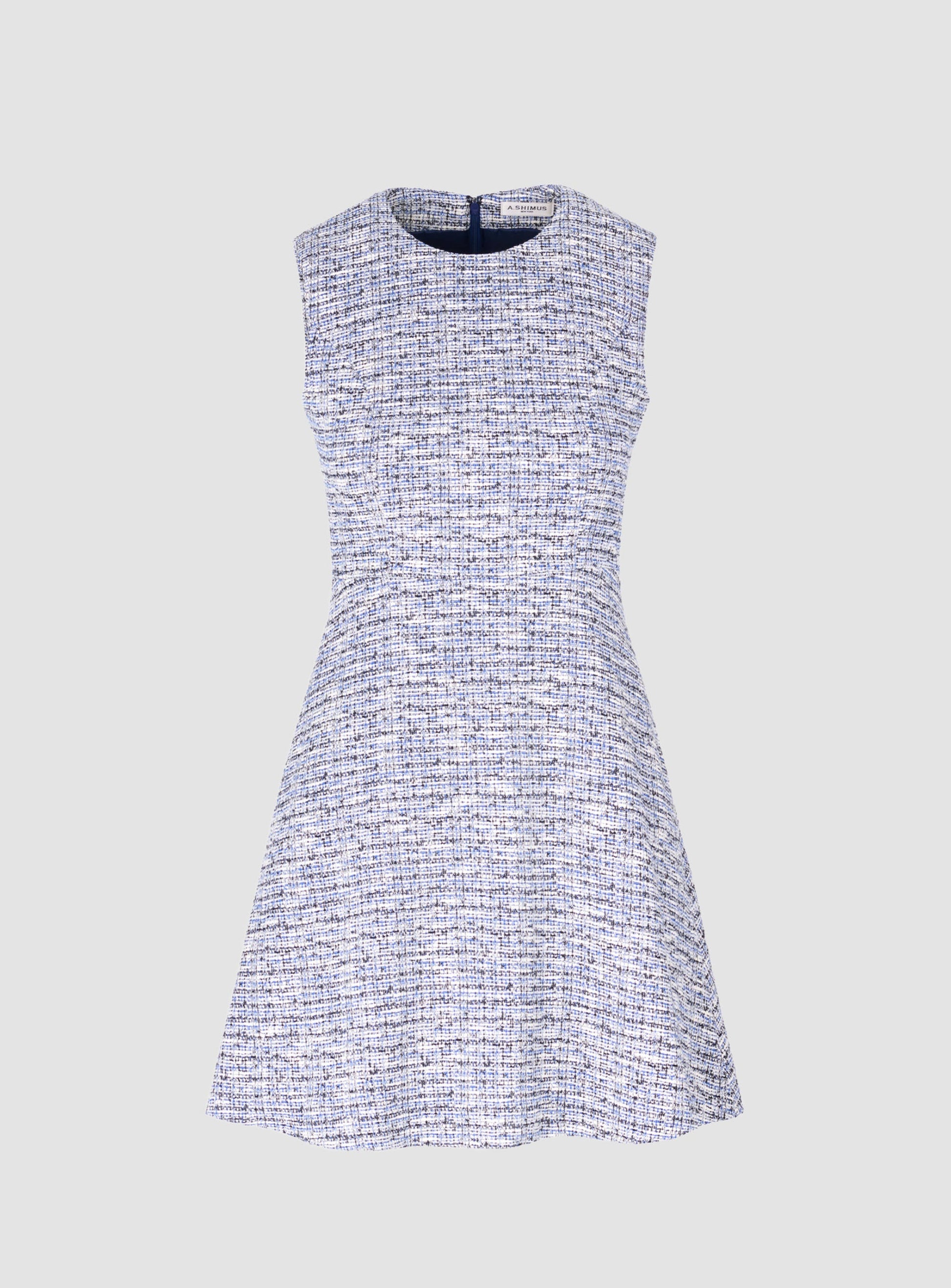 Sleeveless Cotton Tweed Dress