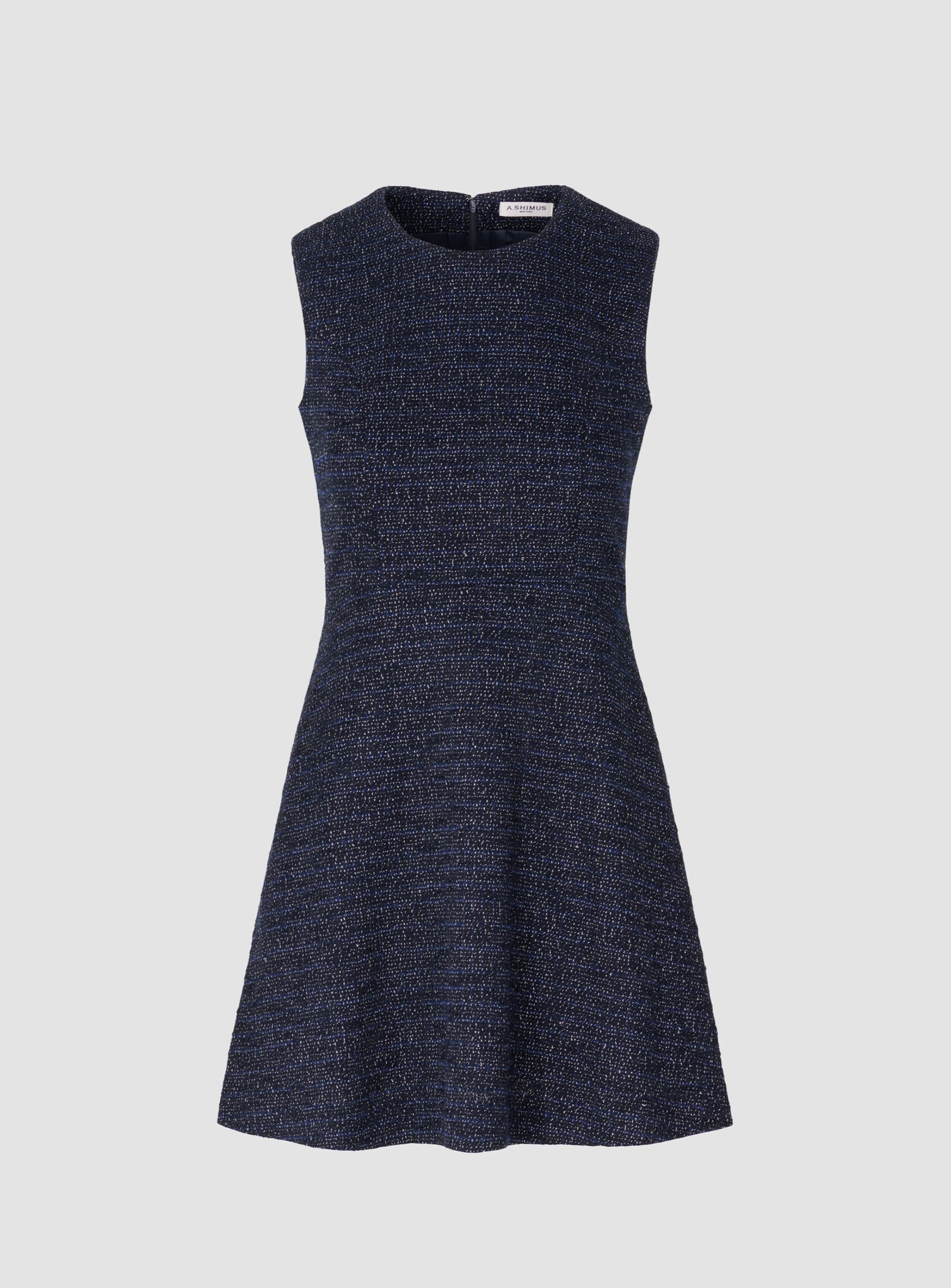 Sleeveless Cotton Tweed Dress