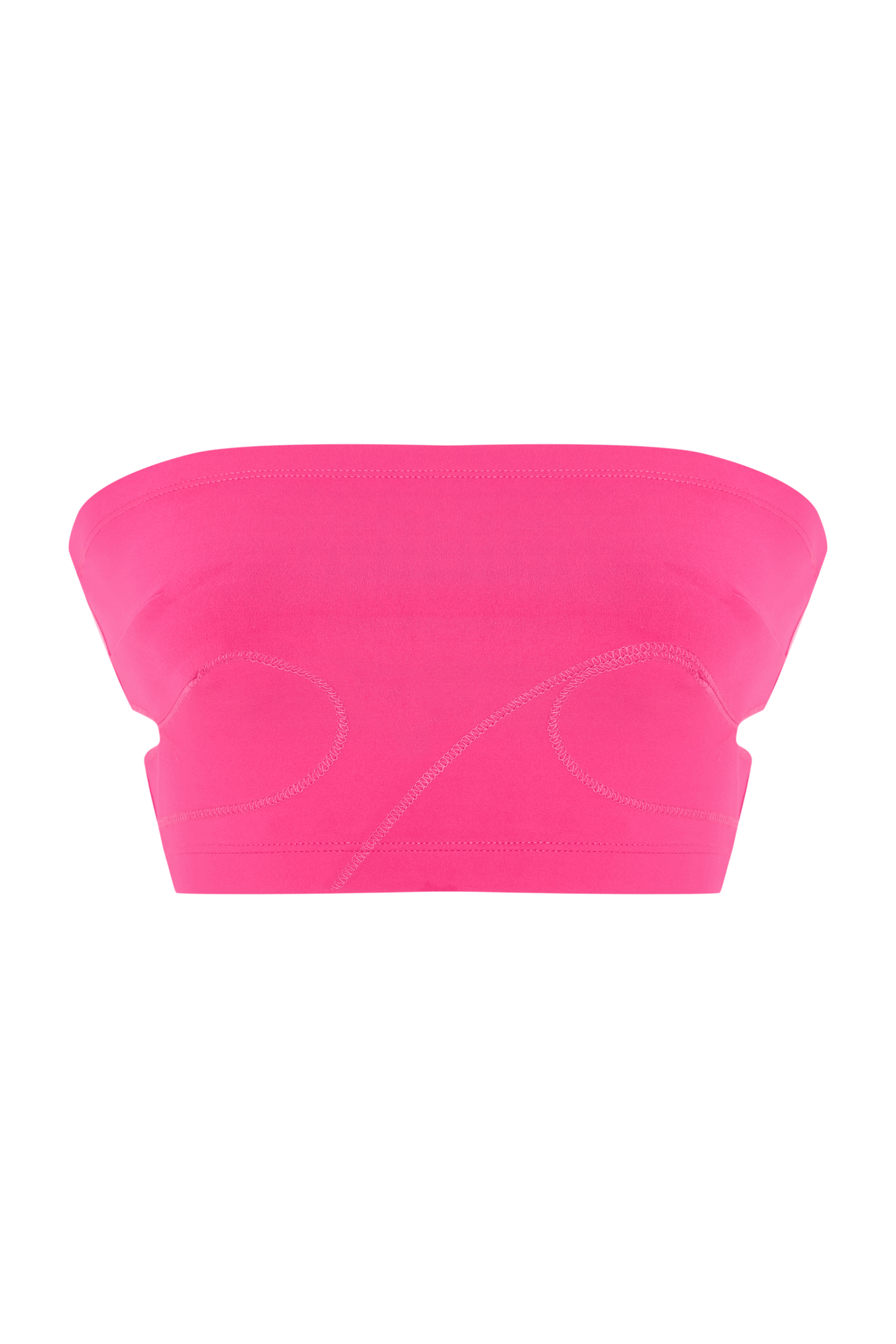 JENDUE Soline Crop - Seamless Strapless Bandeau Top