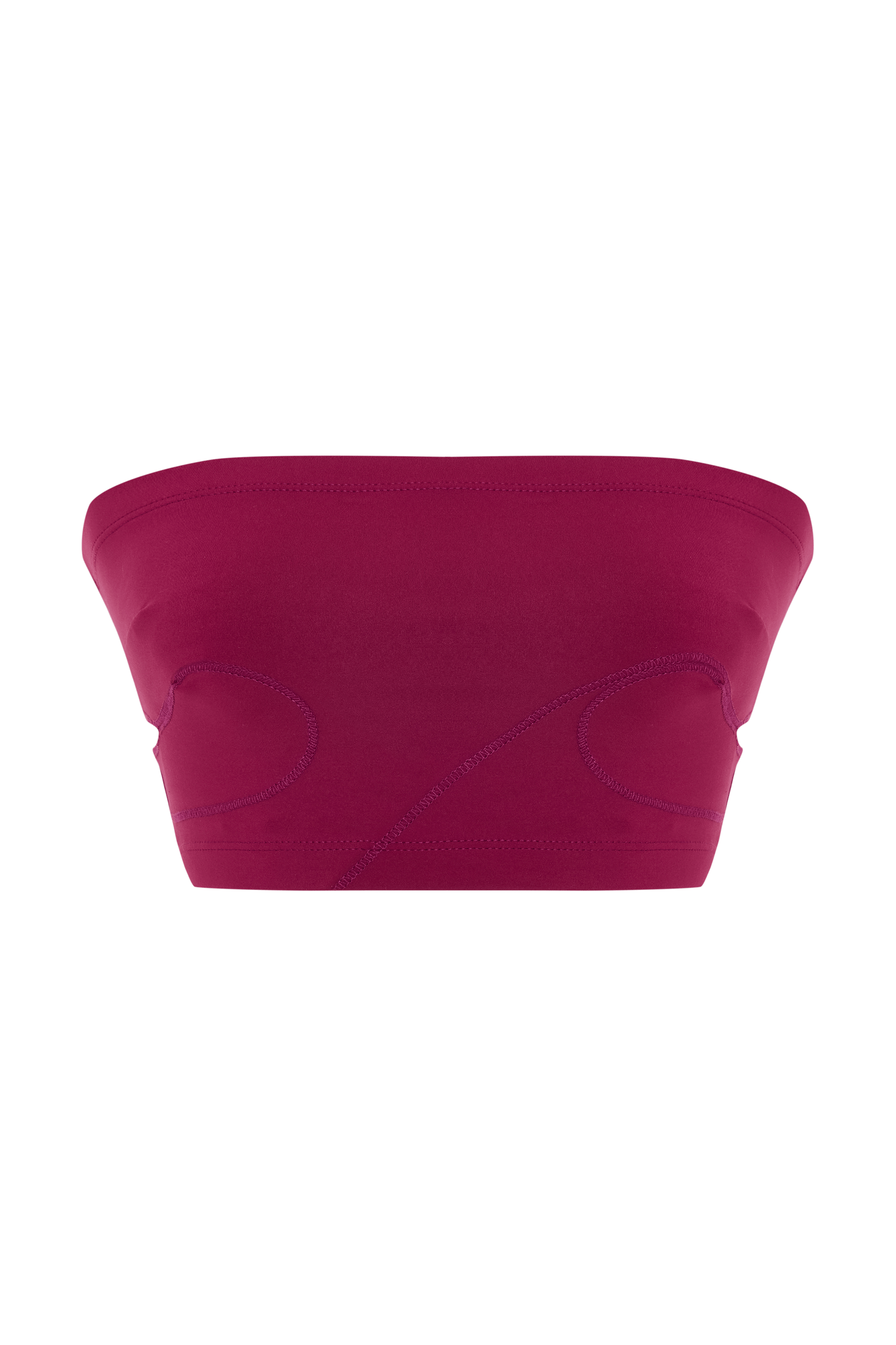 JENDUE Soline Crop - Seamless Strapless Bandeau Top