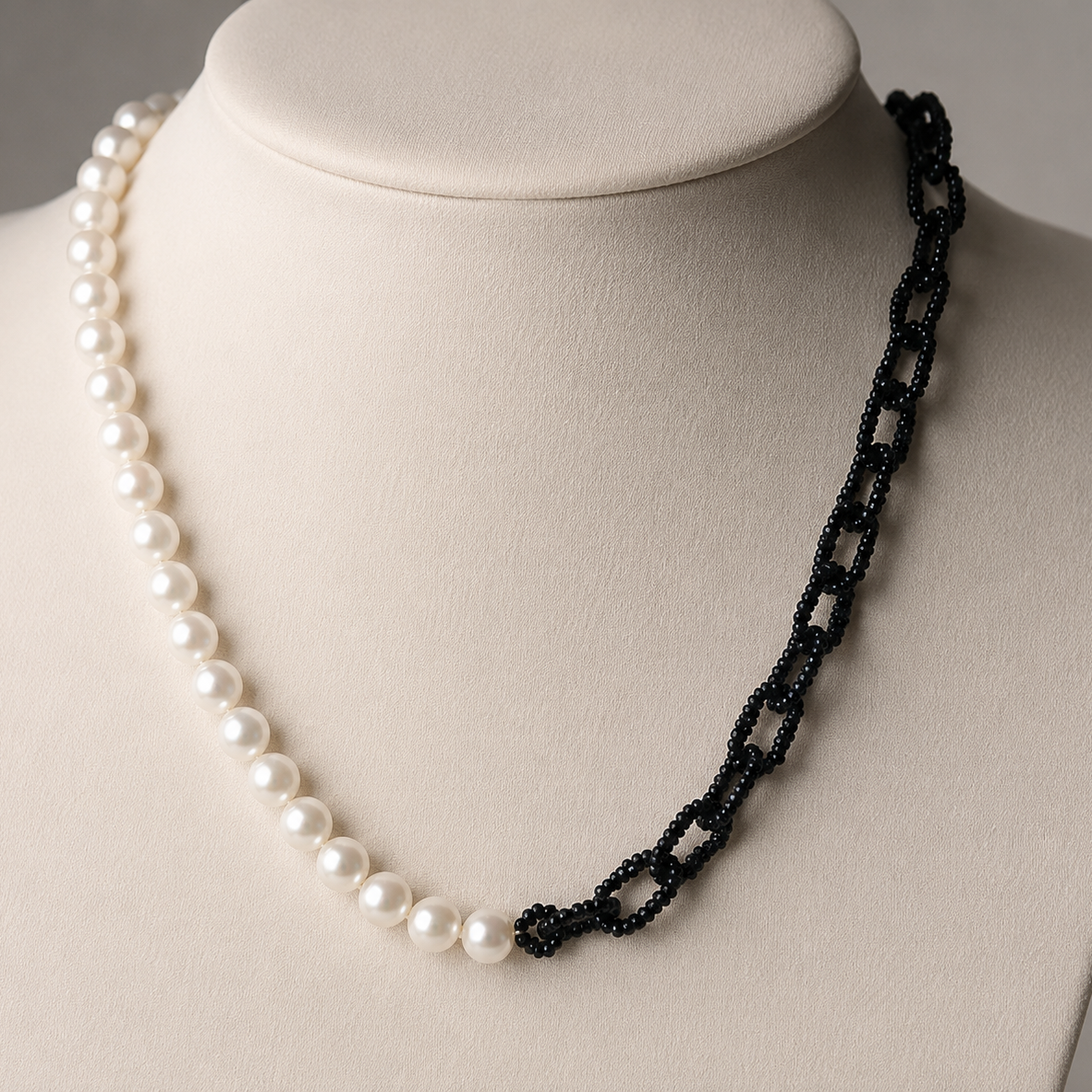 White Black Combo Links Pearl