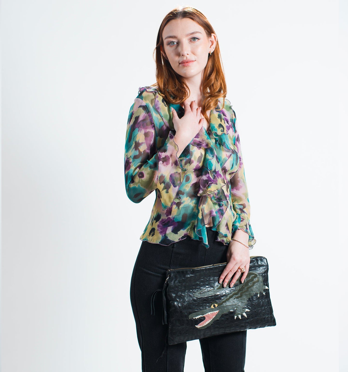 Alligator Clutch Bag