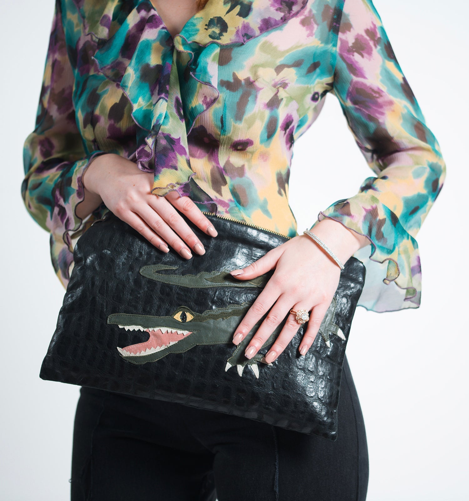 Alligator Clutch Bag