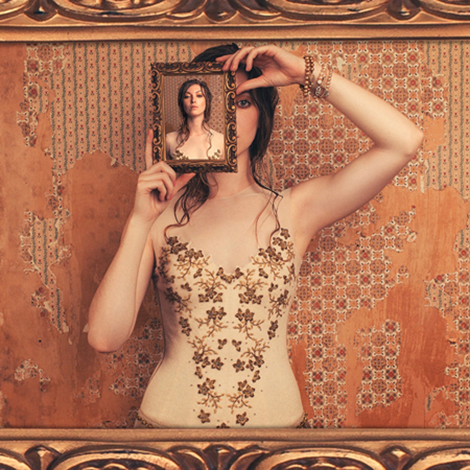 Floria Bustier-Vintage Beaded Wool