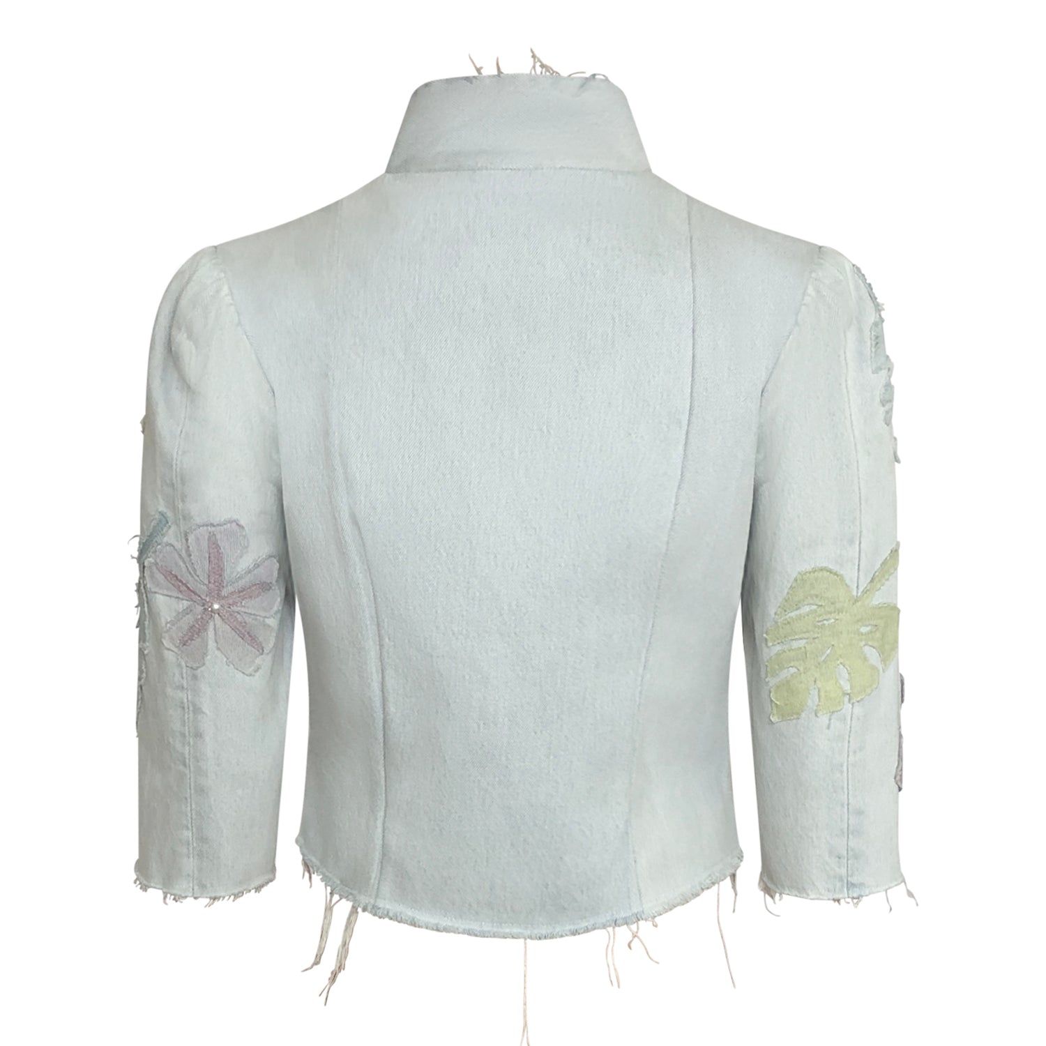 Audrey Tropical Jacket – Bleached Denim