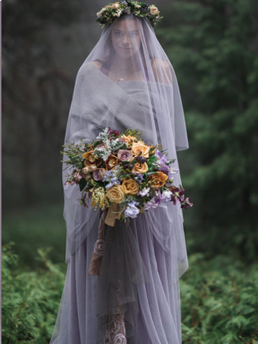 Ava Lavender Beaded Gown