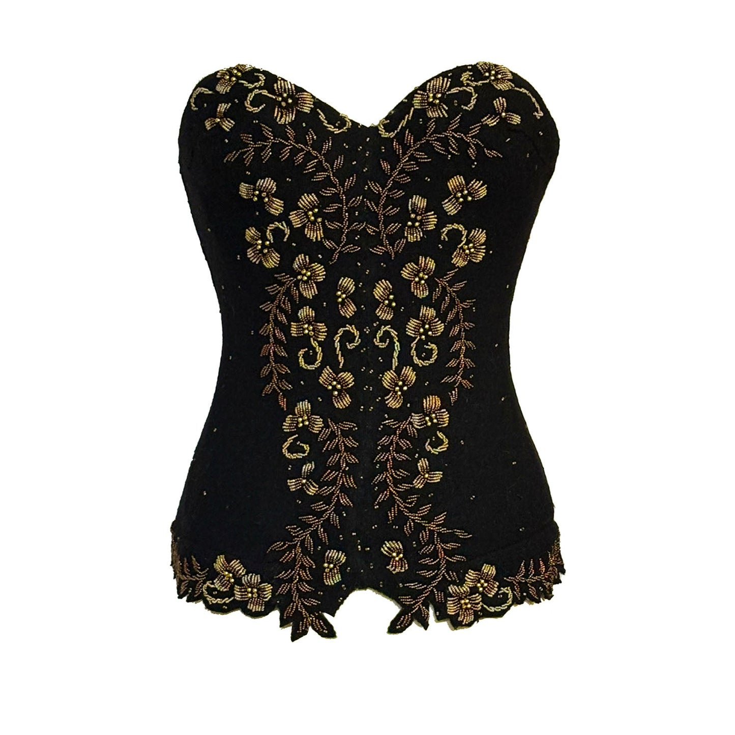 Isadora Bustier-Vintage Beaded Wool