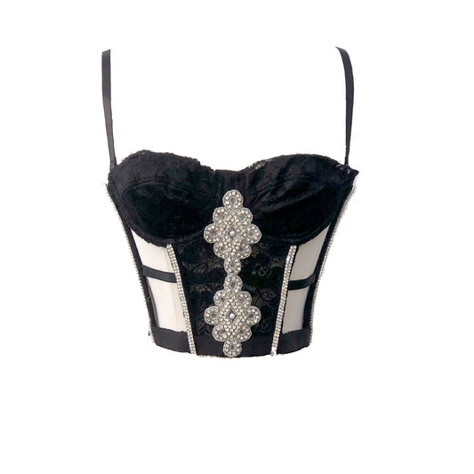 Velouria Bustier with Train