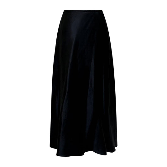 Katherine Skirt-Hemp/Silk-Black