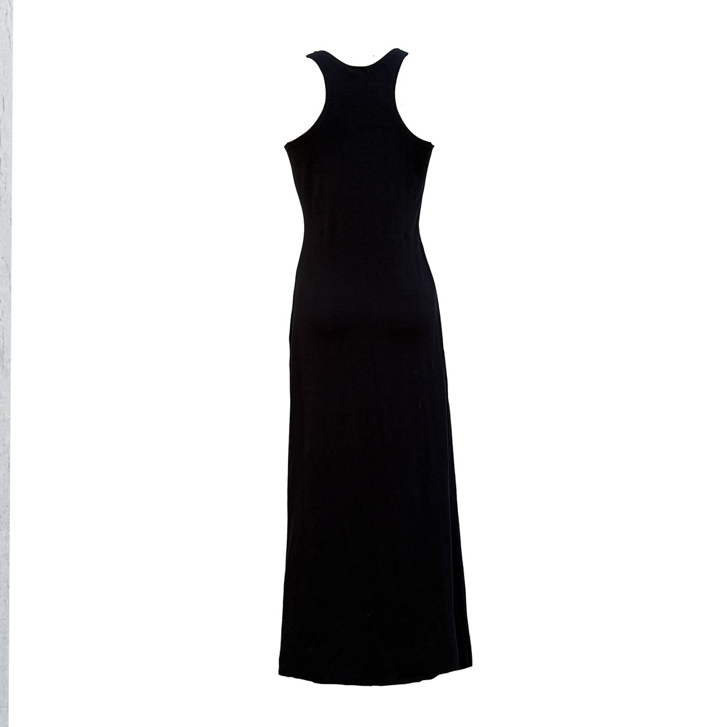 Rhea Dress — Racerback Hemp High/Low- Black