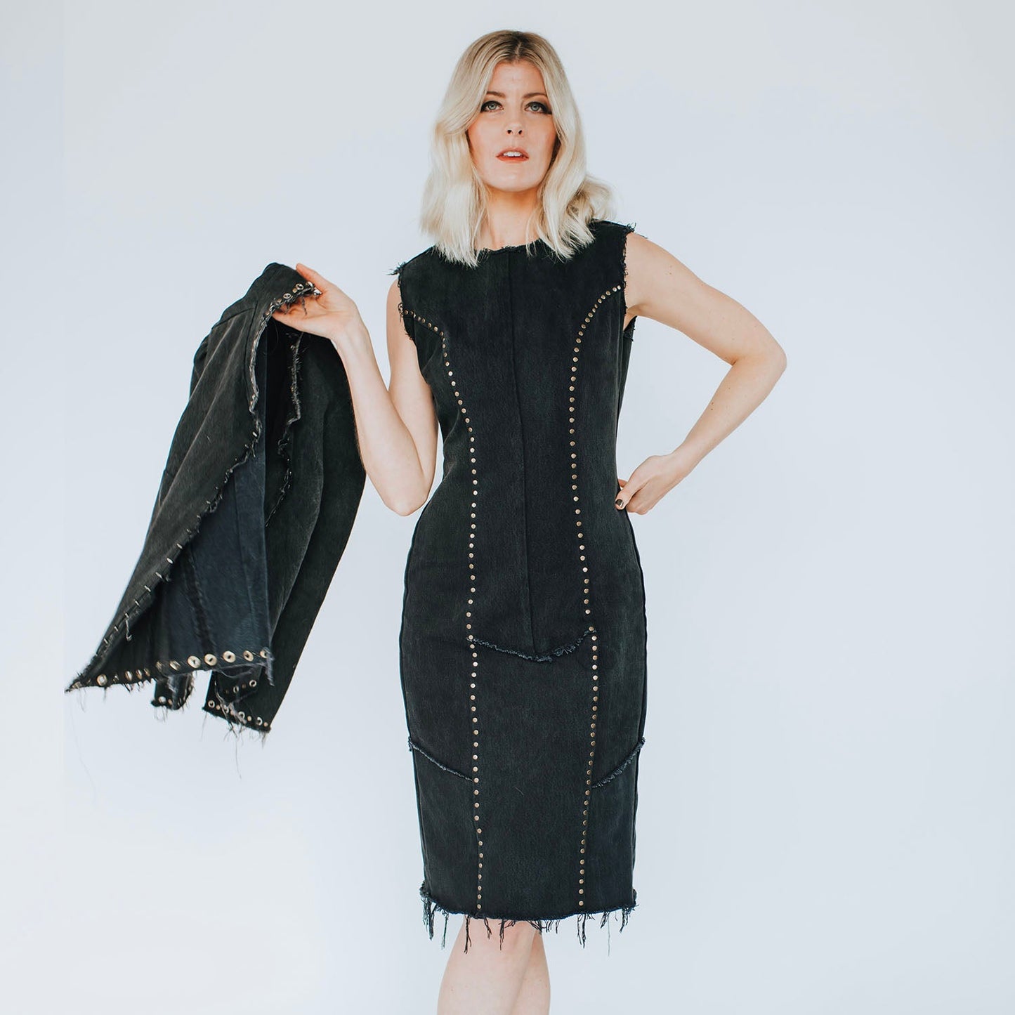 Blair Dress — Studded Little Black Dress