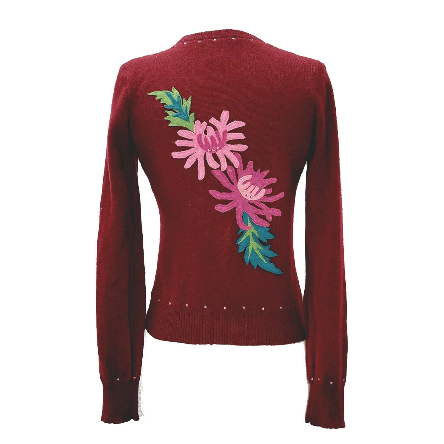 Chrysanthemum Cardigan-Claret