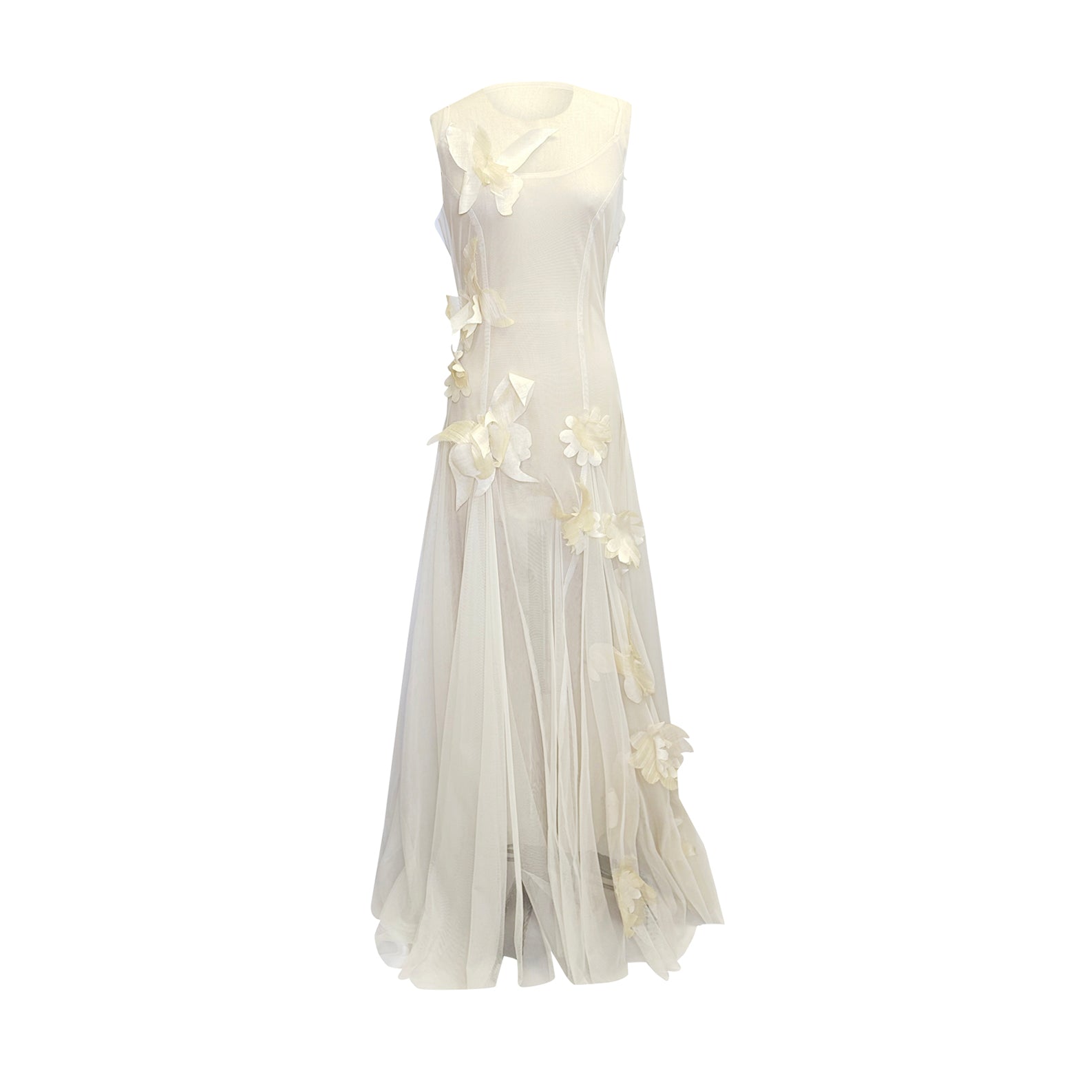 Papillon Gown -English Net with 3D Appliqué