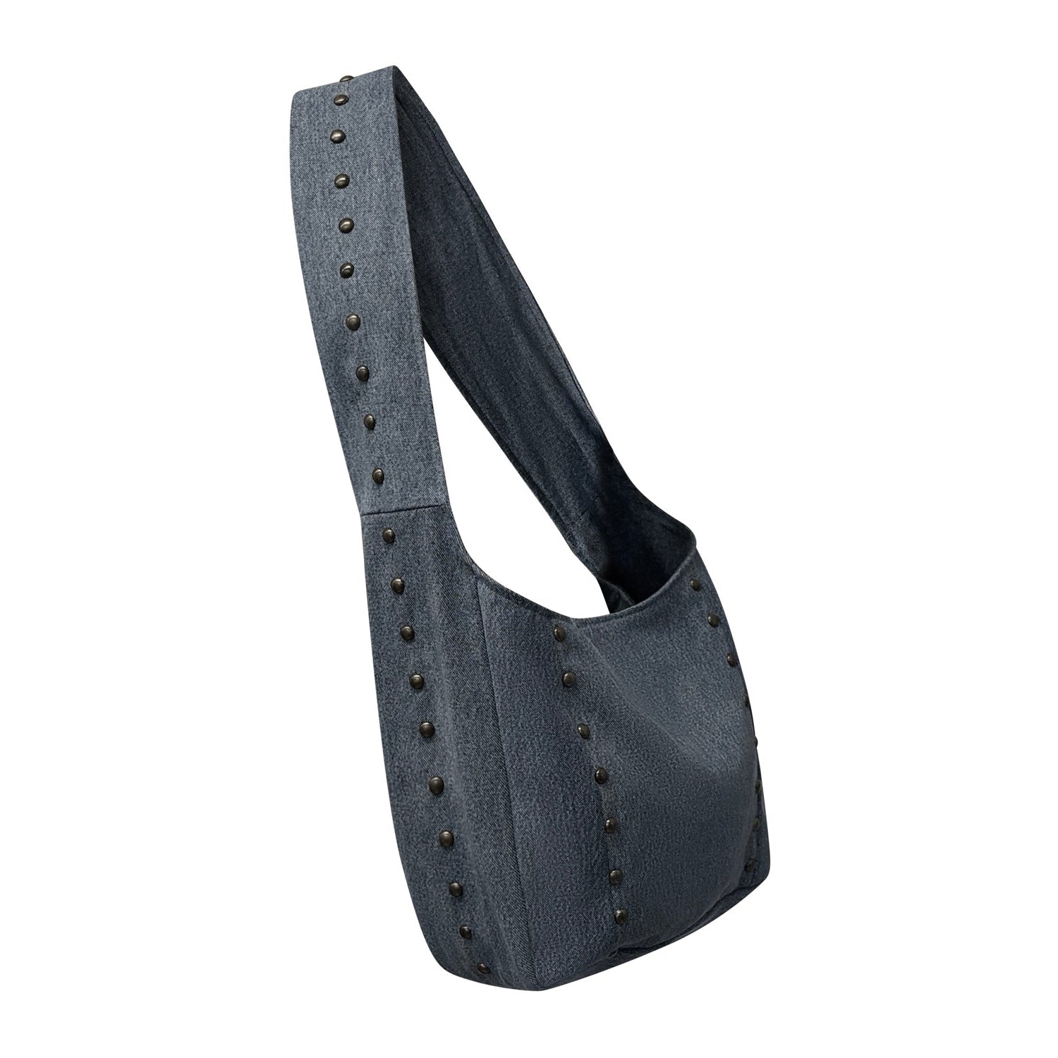 Cleo Denim Tote Bag-Distressed Black